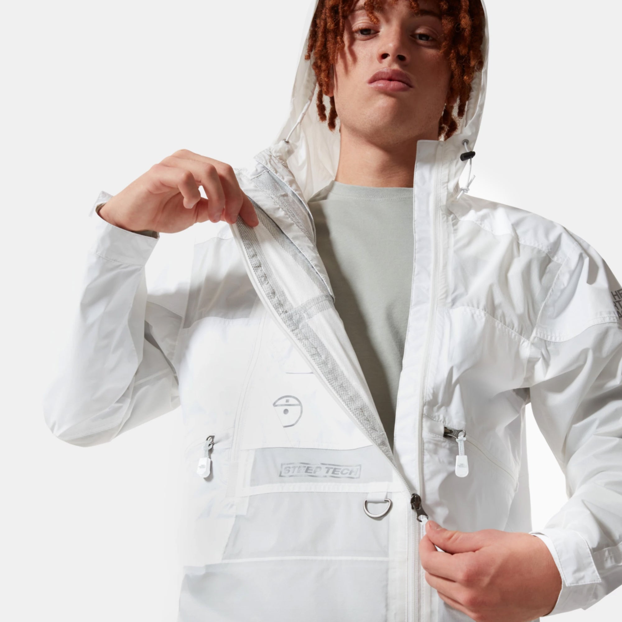 The North Face Mens Steep Tech Light Rain Jacket 'White'