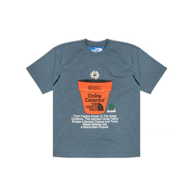 The North Face X Online Ceramics Mens Graphic SS Tee Blue Regrind