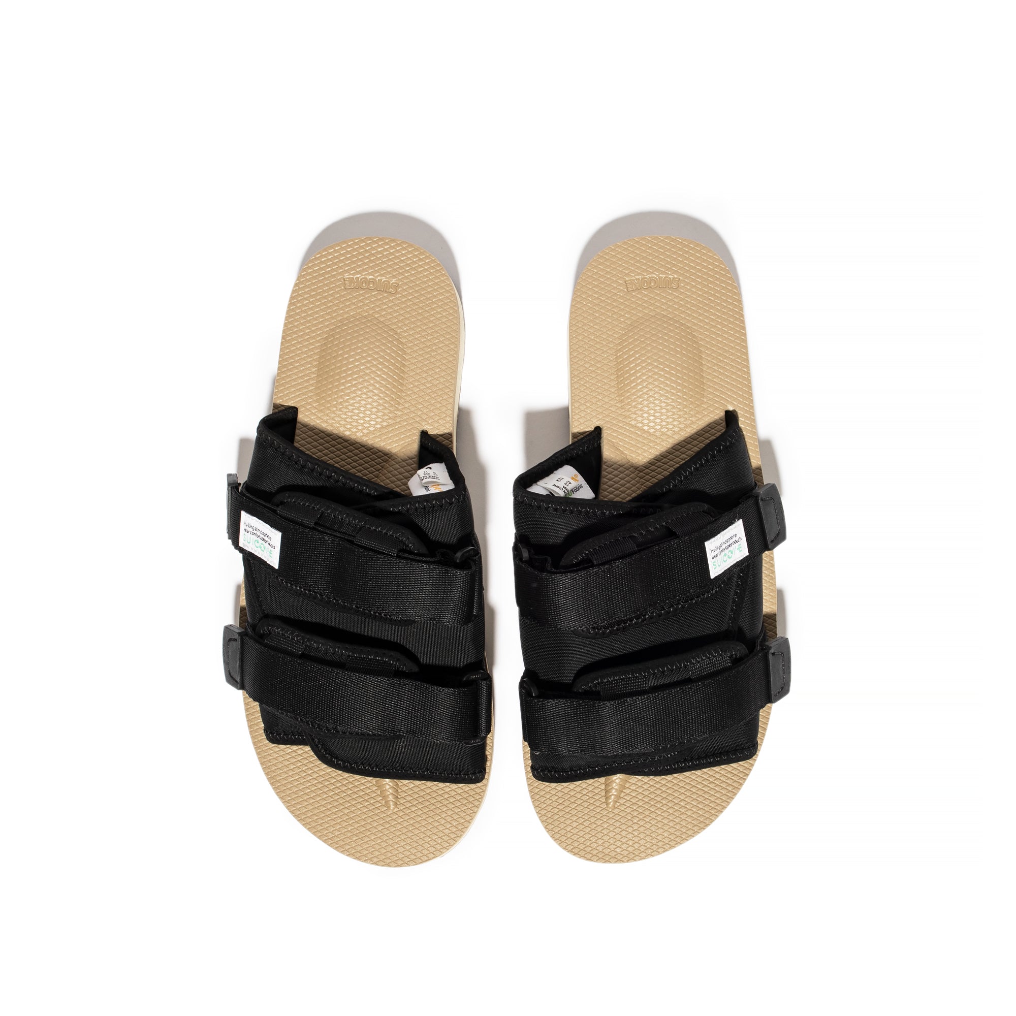 Suicoke MOTO-Cab Eco Sandals Black/Beige