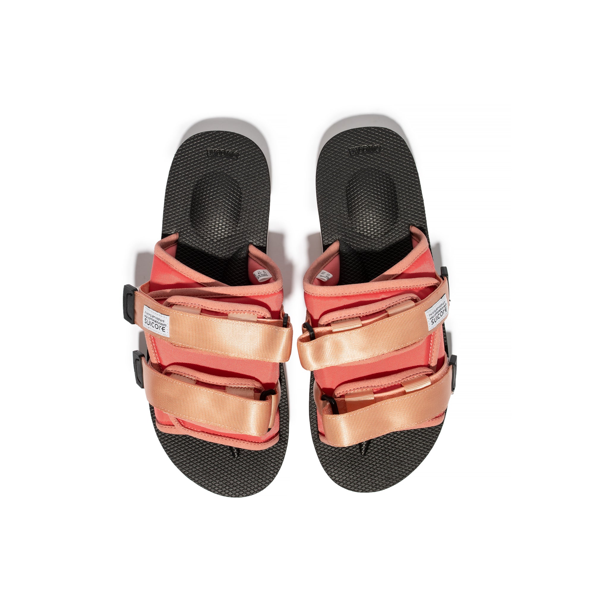 Suicoke MOTO-Cab Sandals Salmon/Black