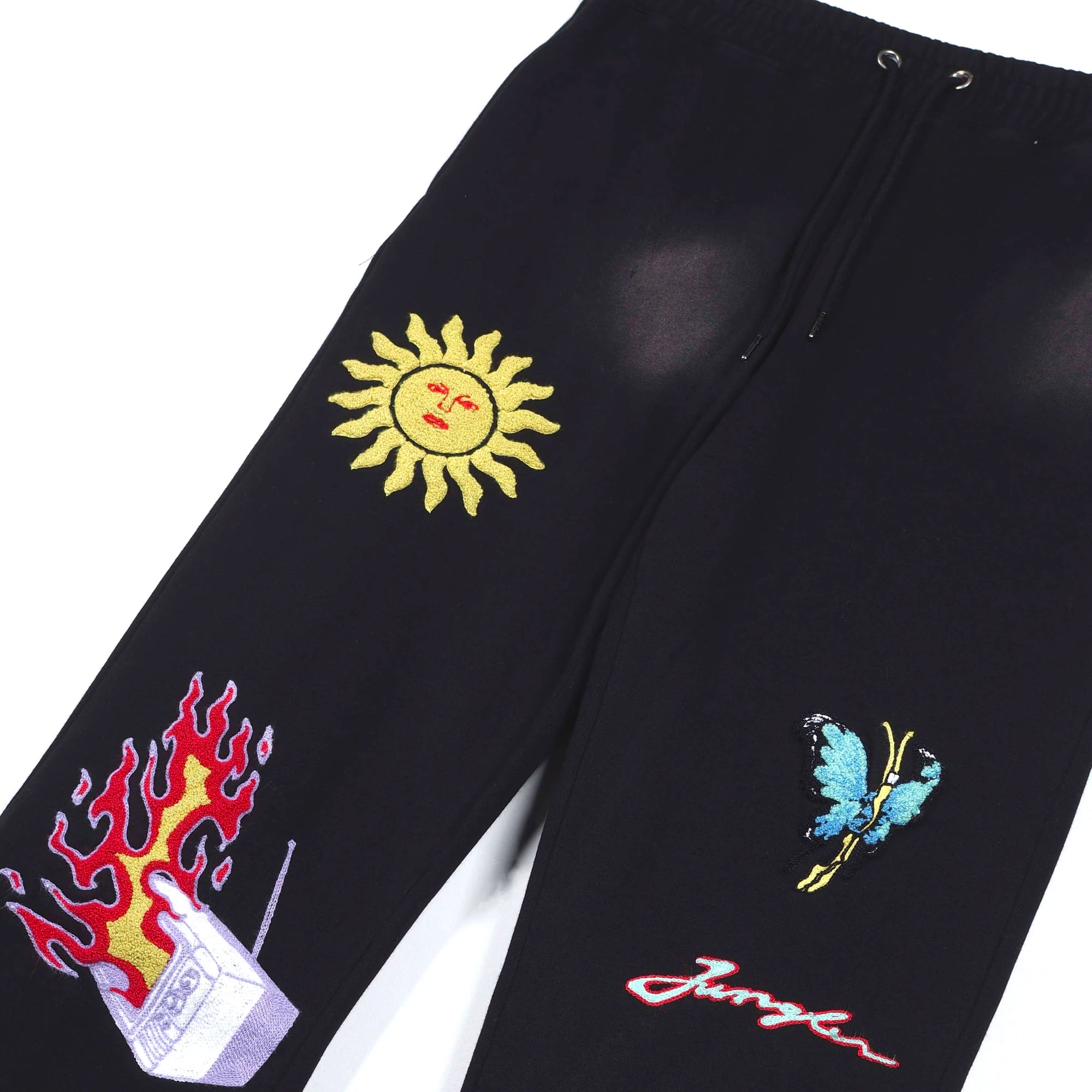 Jungles Mens Life Death Rebirth Sweatpants 'Black'