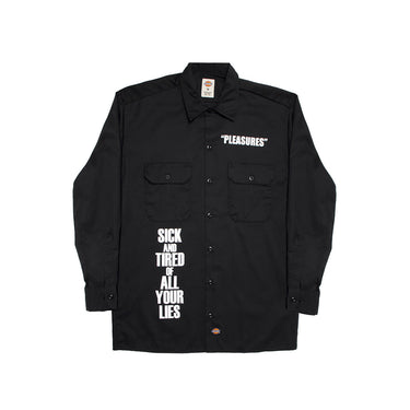 Pleasures Men's Sick and Tired Work Shirt - Black