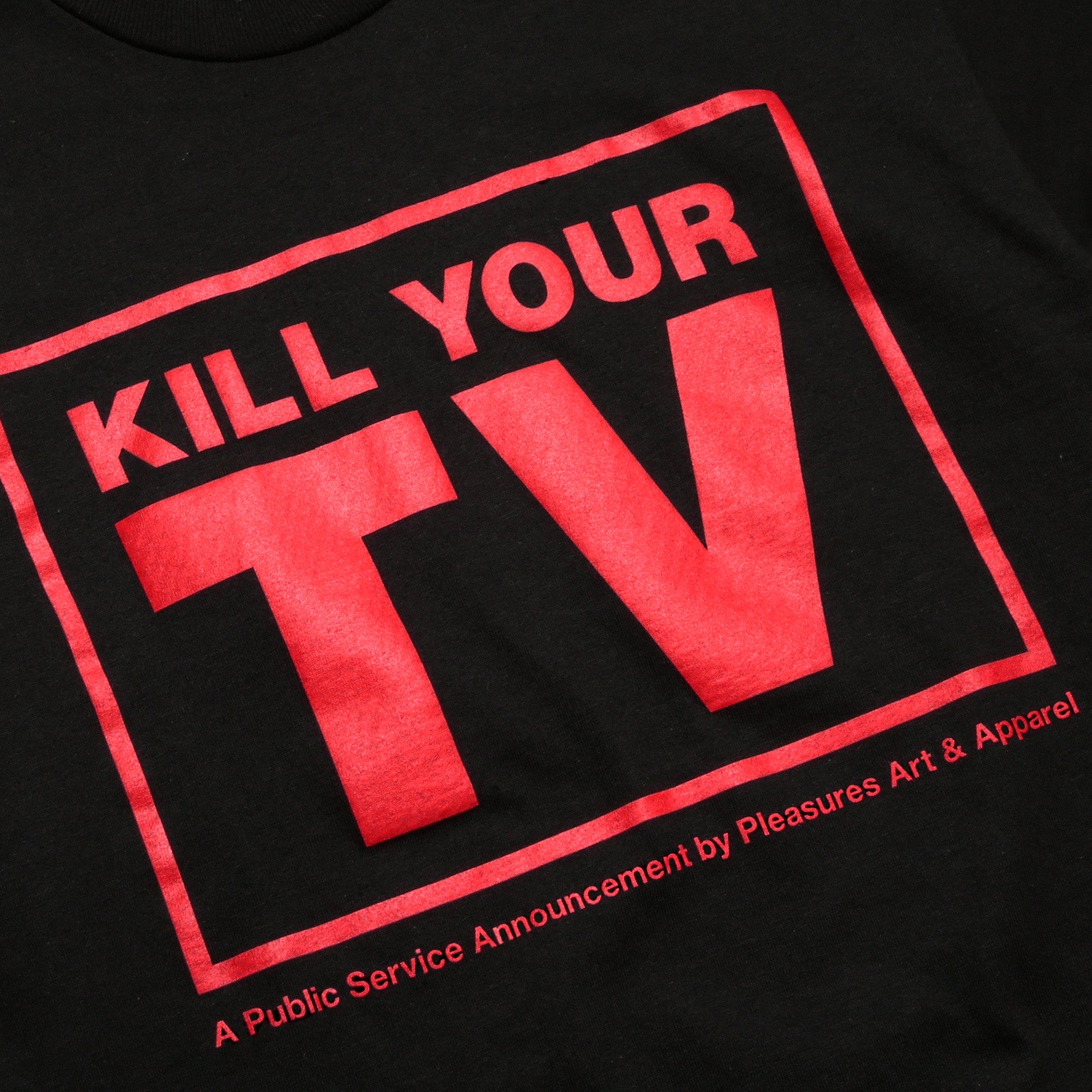 Pleasures "TV" Tee- Black