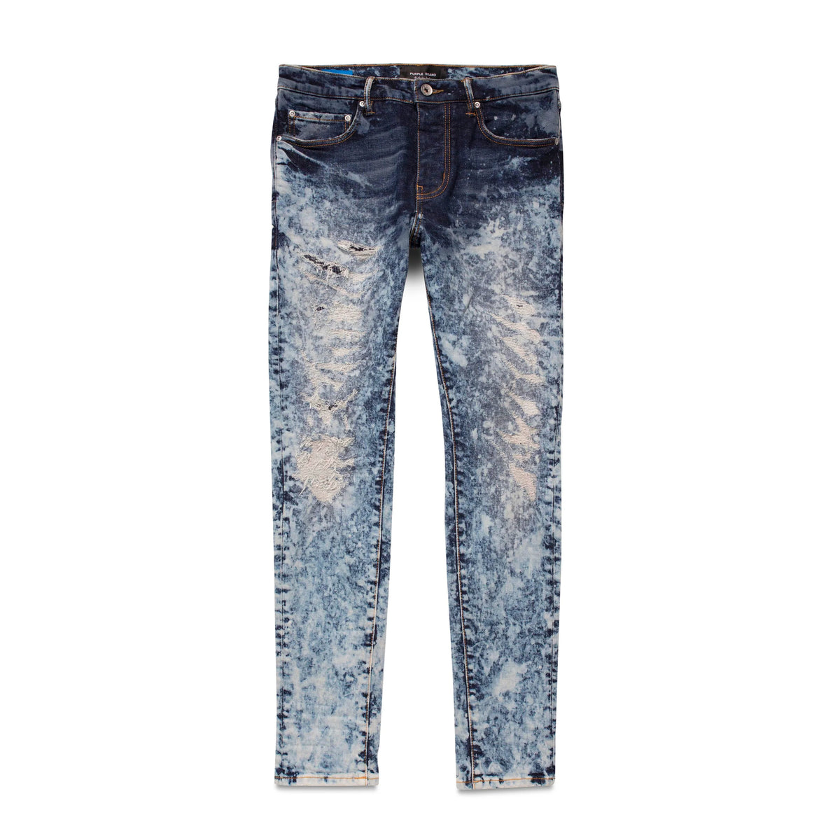 Purple Brand Mens Indigo Heavy Bleach Repair Jeans – Extra Butter