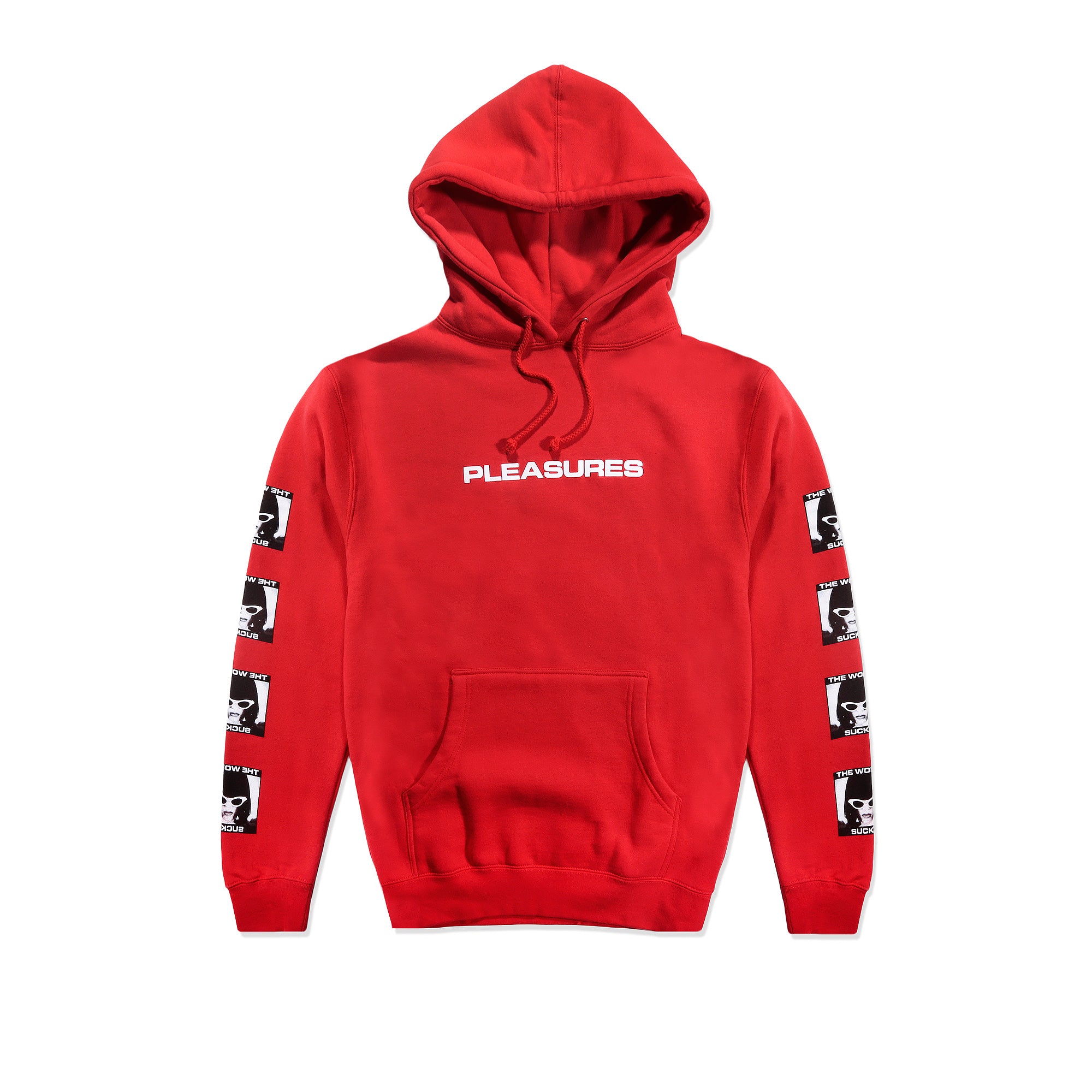 Pleasures World Sucks Hoodie - Red