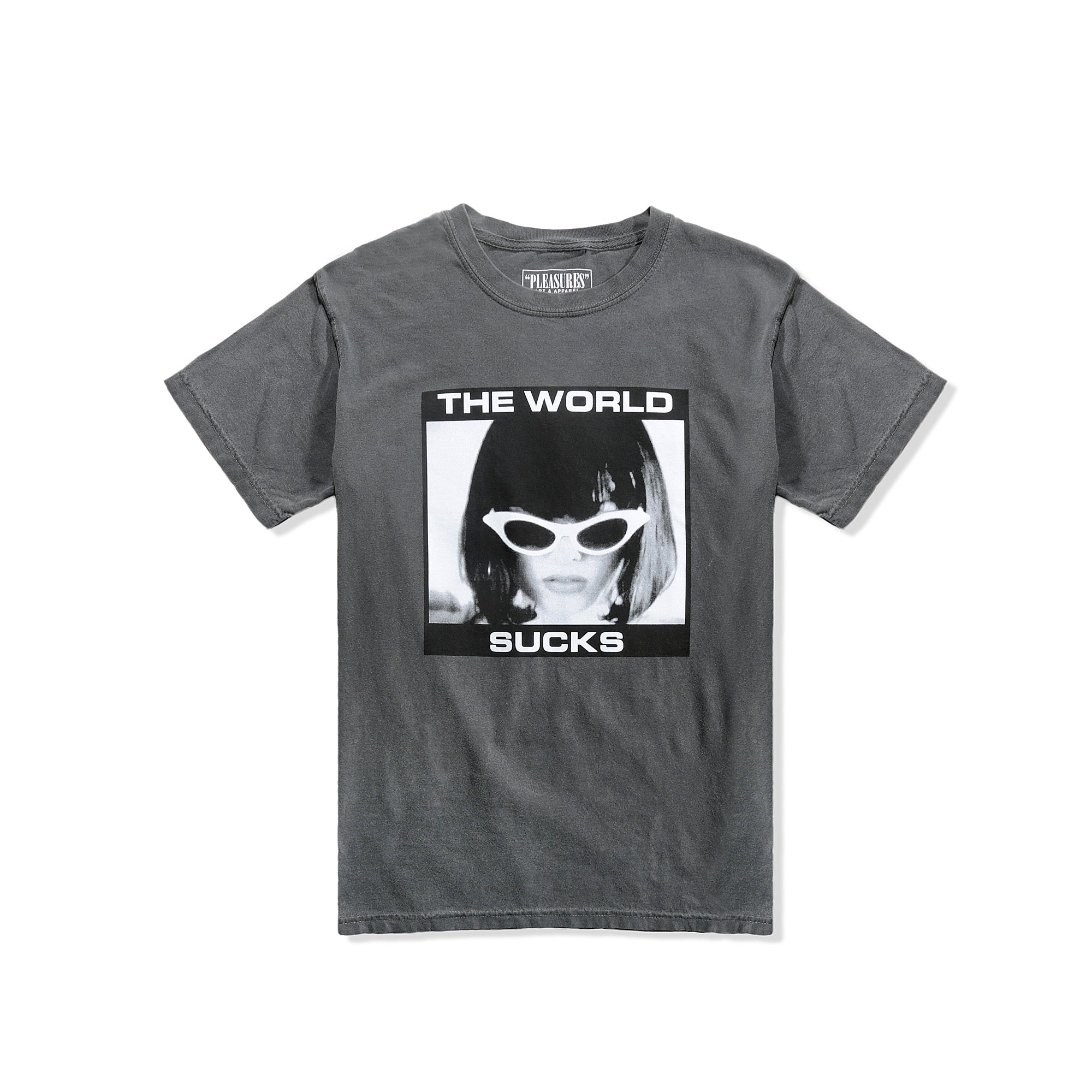 Pleasures World Sucks Tee - Charcoal