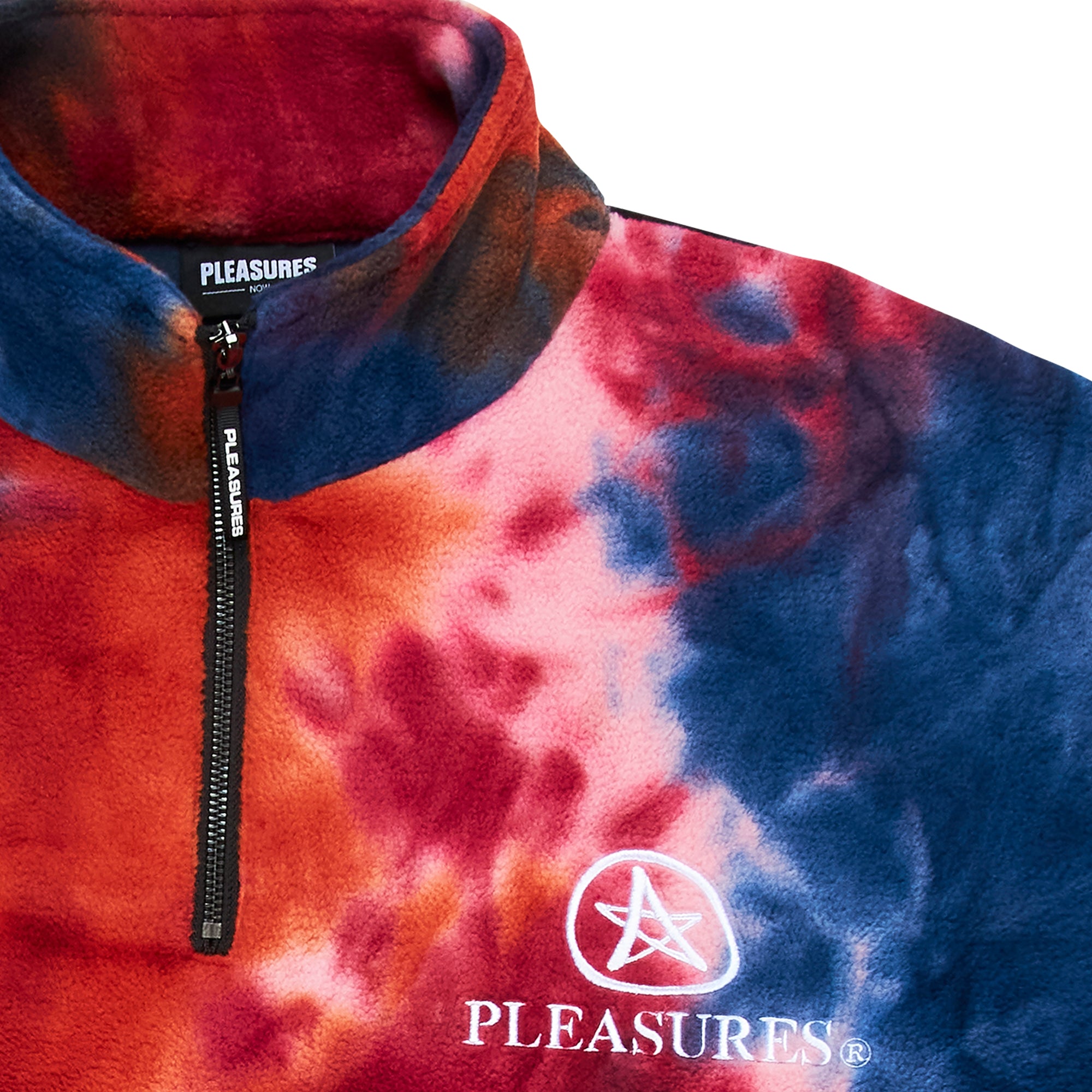 Pleasures Mens Caffeine Polar Fleece Quarter Zip 'Orange'