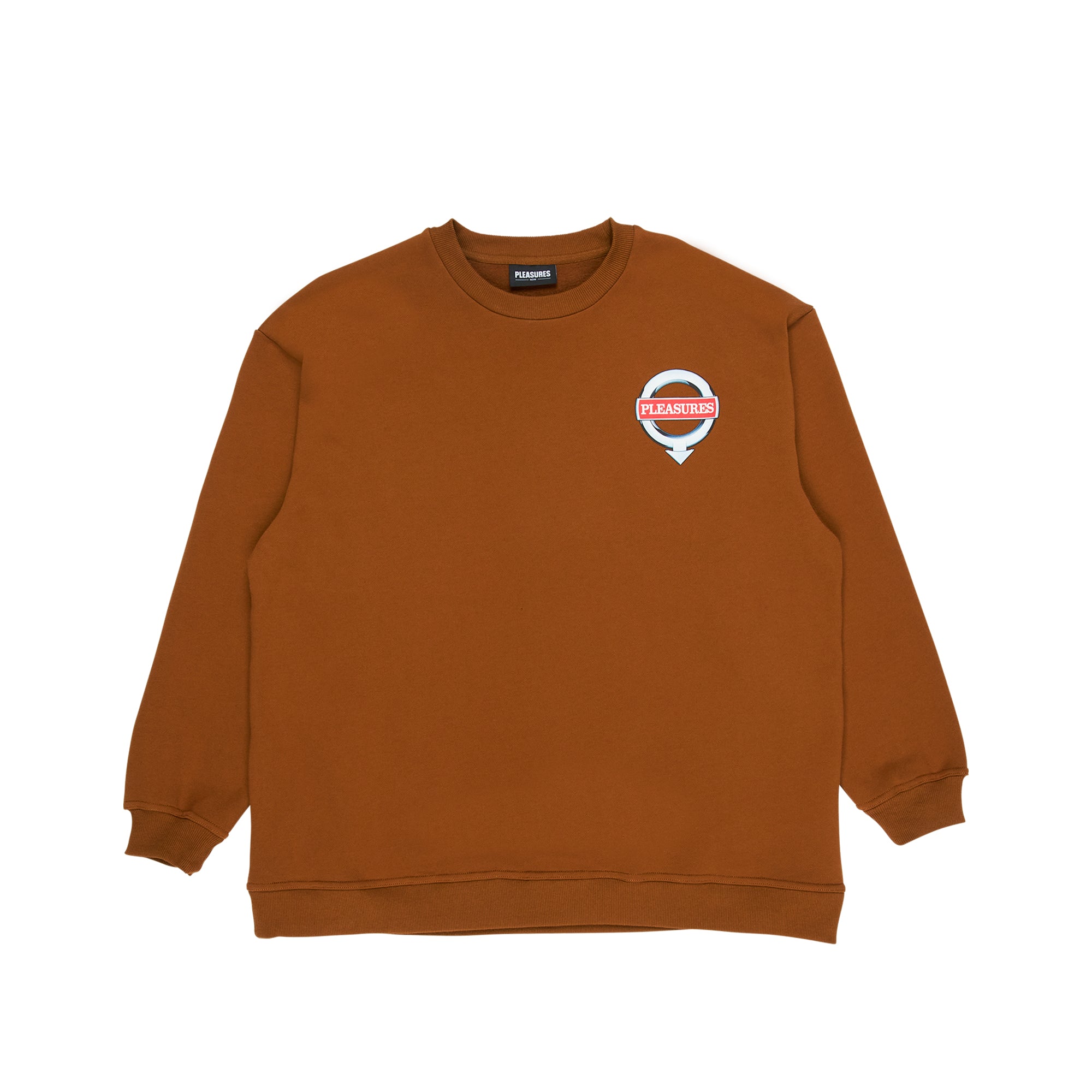 Pleasures Mens Language Crewneck 'Caramel'