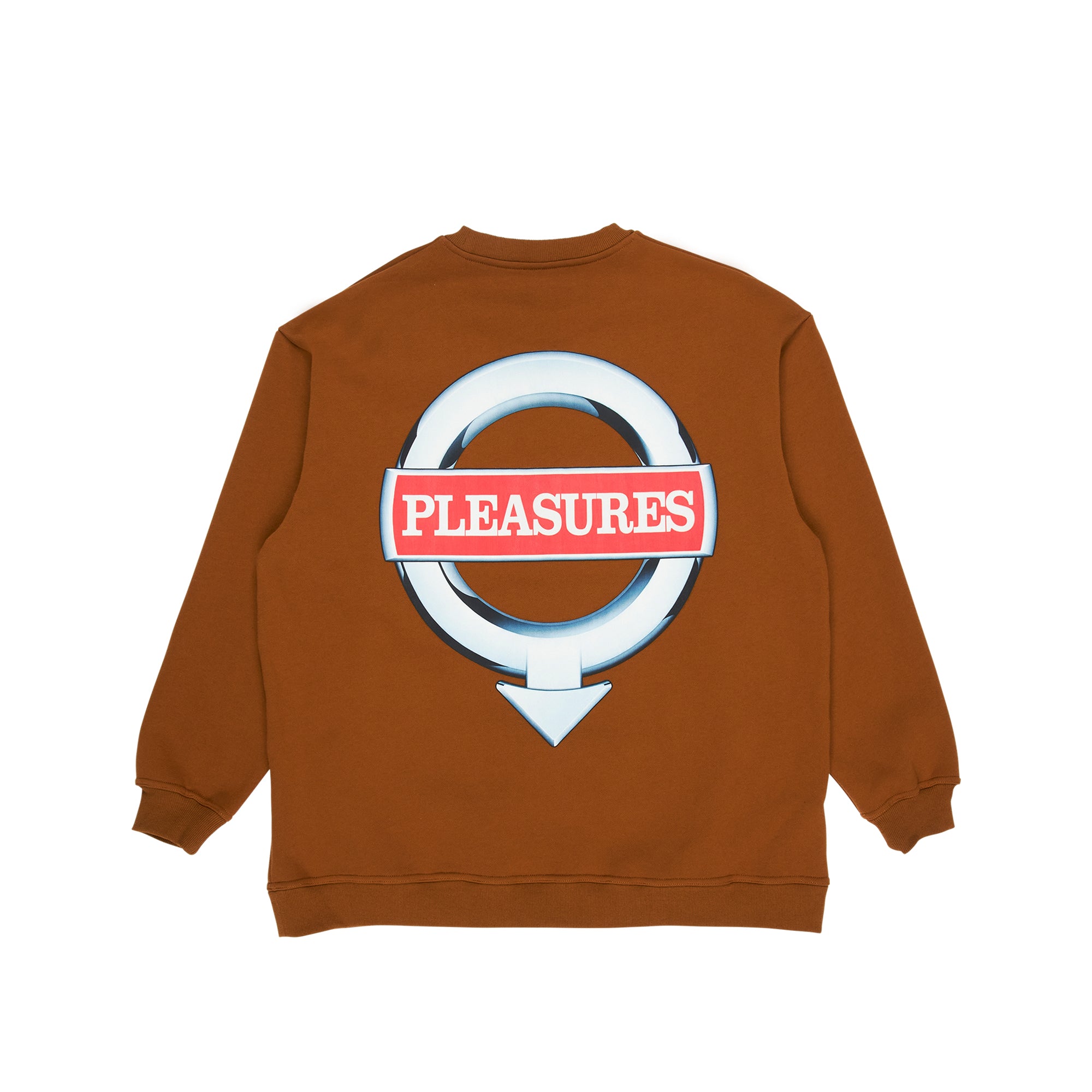 Pleasures Mens Language Crewneck 'Caramel'