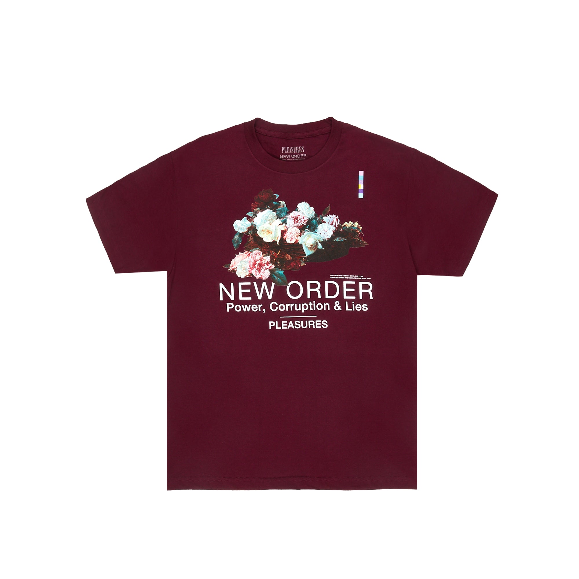 Pleasures Mens Power T-Shirt 'Burgundy'