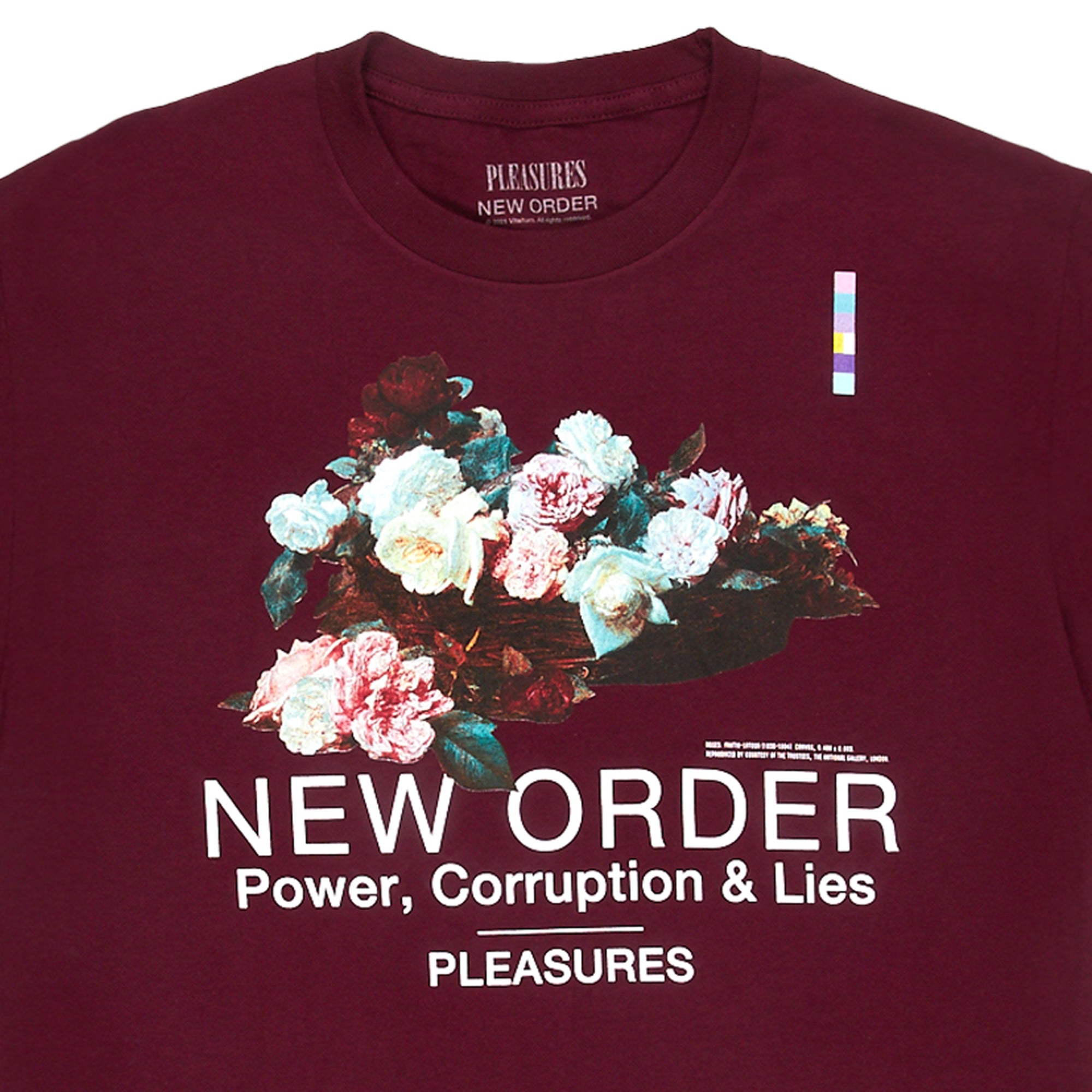 Pleasures Mens Power T-Shirt 'Burgundy'