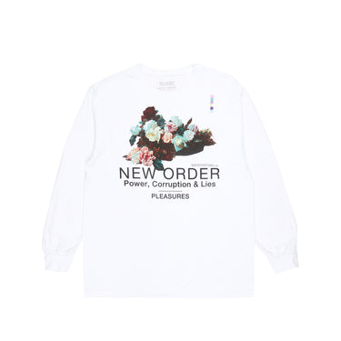 Pleasures Mens Power Long Sleeve T-Shirt 'White'