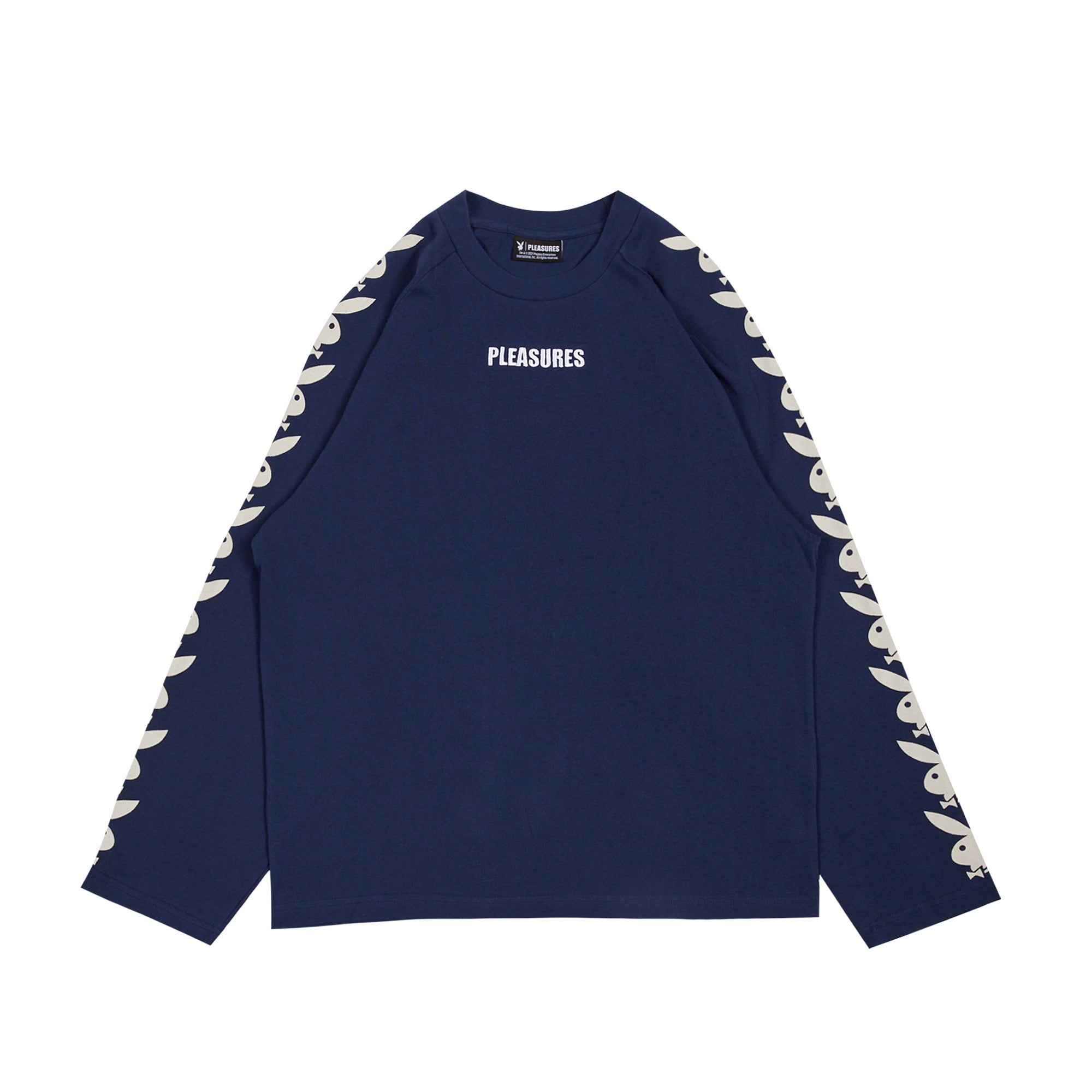 Pleasures x Playboy Mens Raglan Long Sleeve 'Navy'