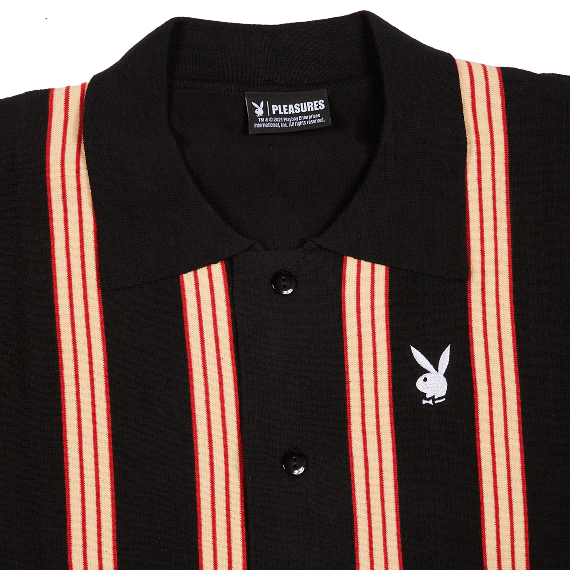 Pleasures x Playboy Mens Club Woven Cardigan Sweater 'Black'