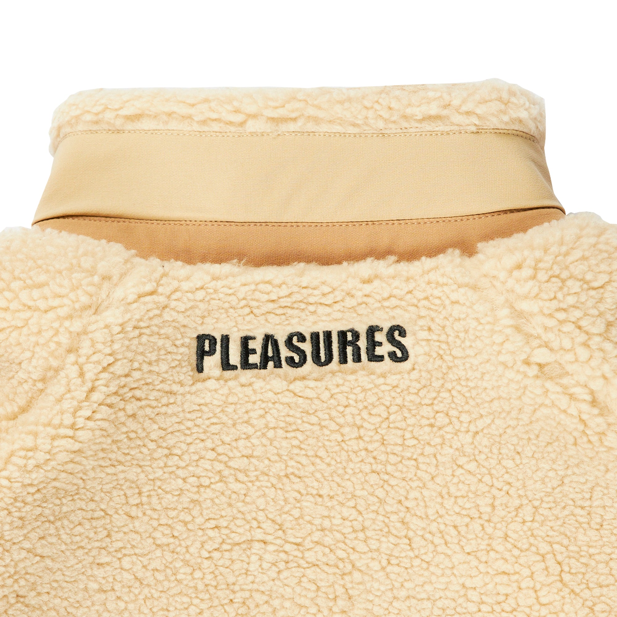 Pleasures x Playboy Mens Bunny Sherpa Zip Up Jacket 'Tan'