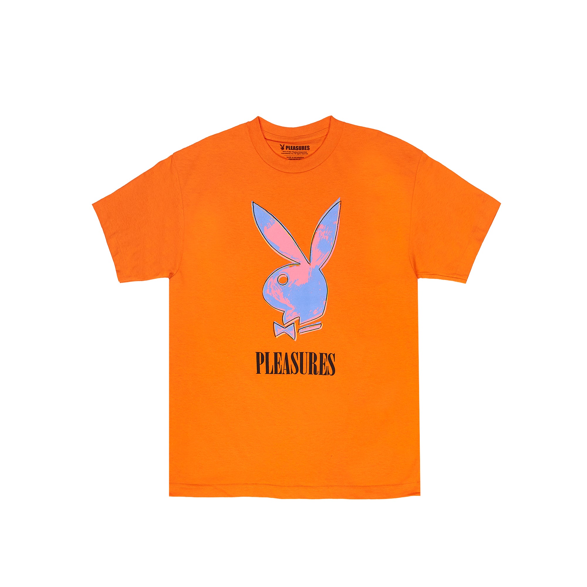 Pleasures x Playboy Mens Pop T-Shirt 'Orange'