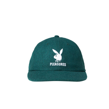 Pleasures x Playboy Mens Wool Strapback Hat 'Forest'