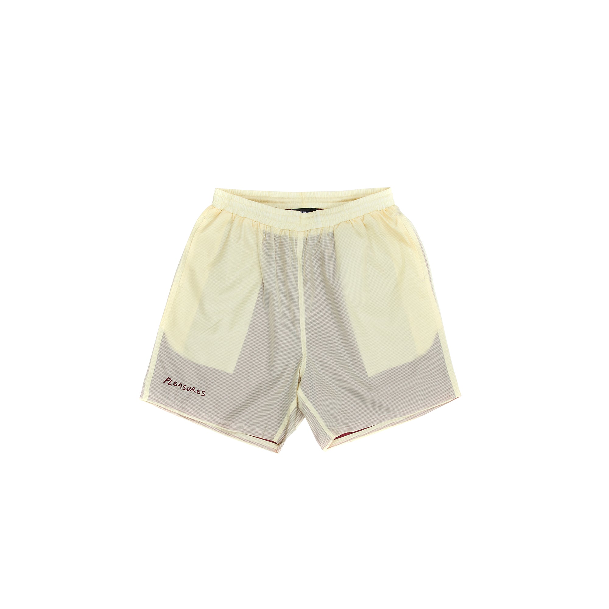 Pleasures Mens VCR Active Shorts 'Cream'