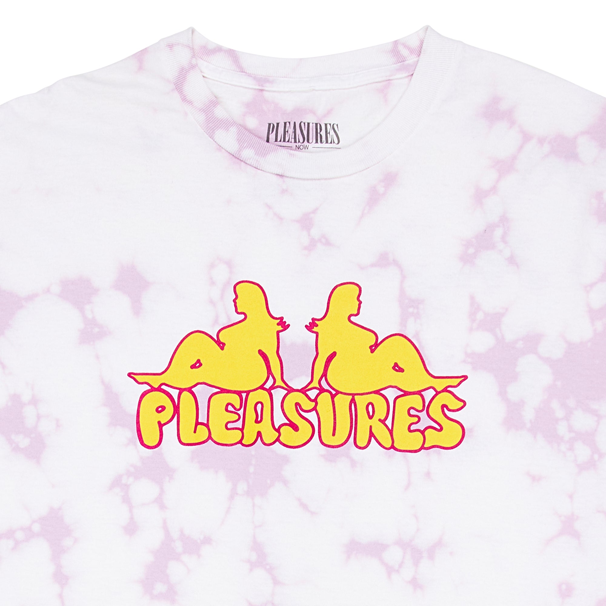 Pleasures Mens Thicc Logo T-Shirt 'Grey Dye'