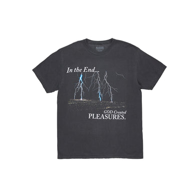 Pleasures Mens End Times Pigment Dye T-Shirt 'Washed Black'