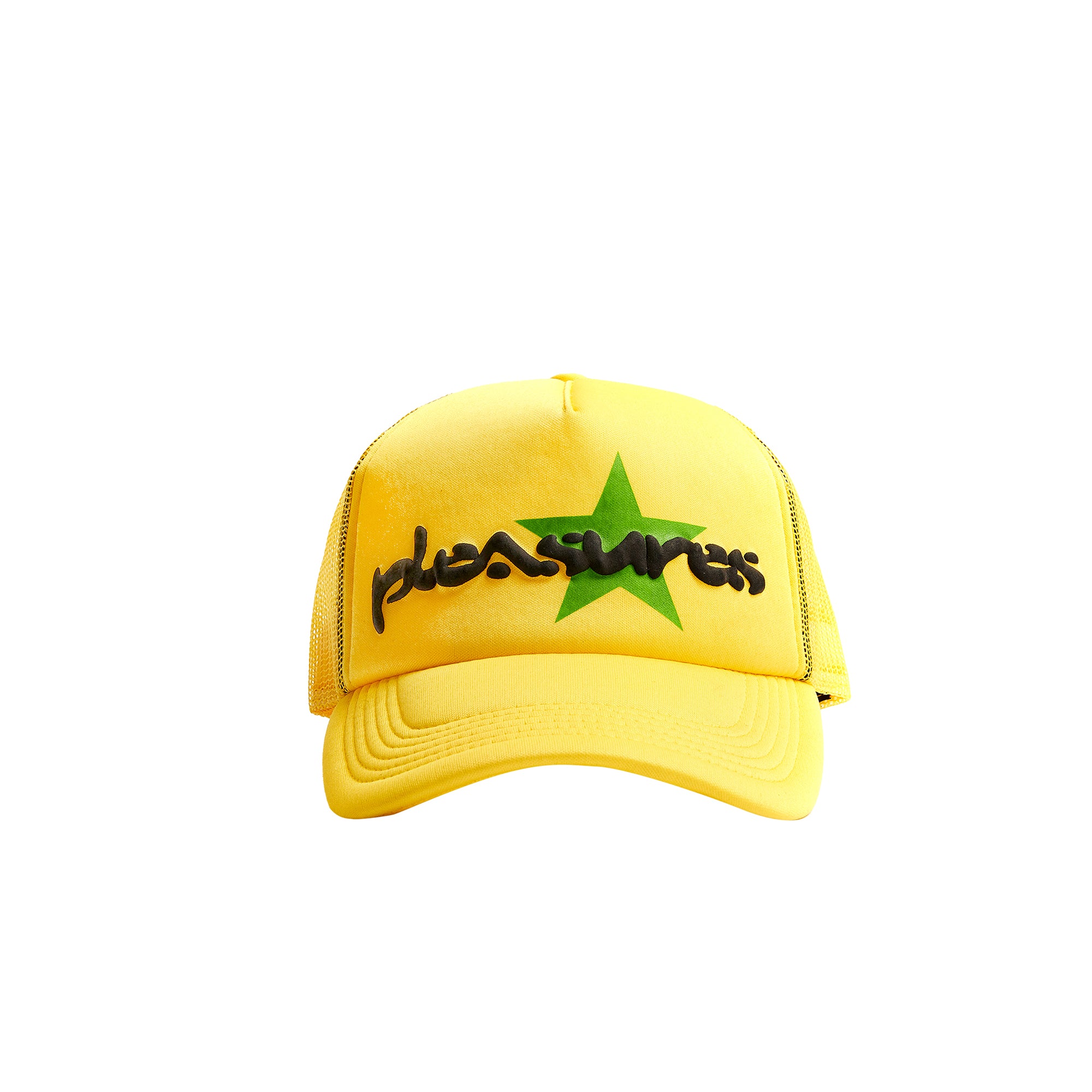 Pleasures Mens Vibration Mesh Trucker Cap 'Yellow'