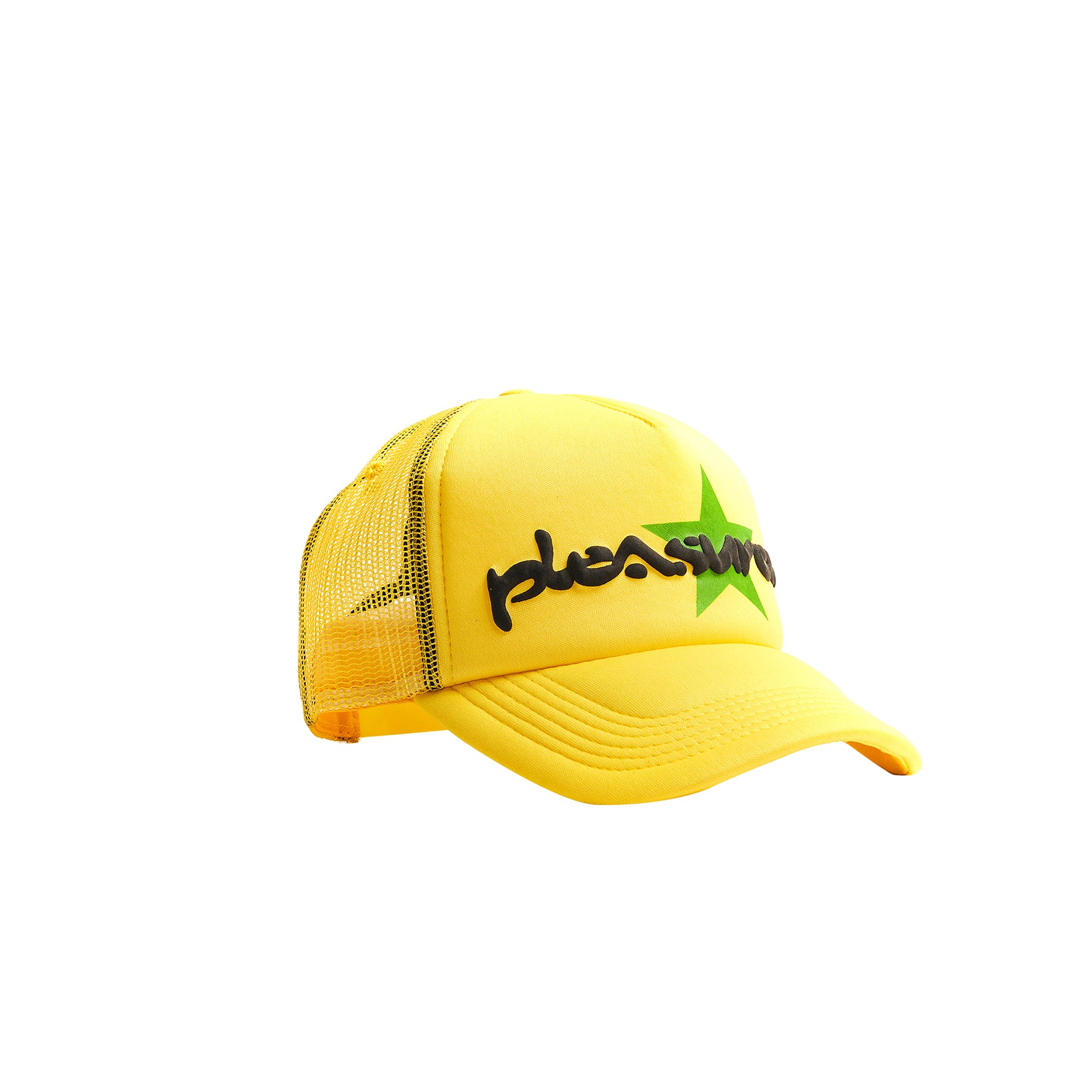 Pleasures Mens Vibration Mesh Trucker Cap 'Yellow'