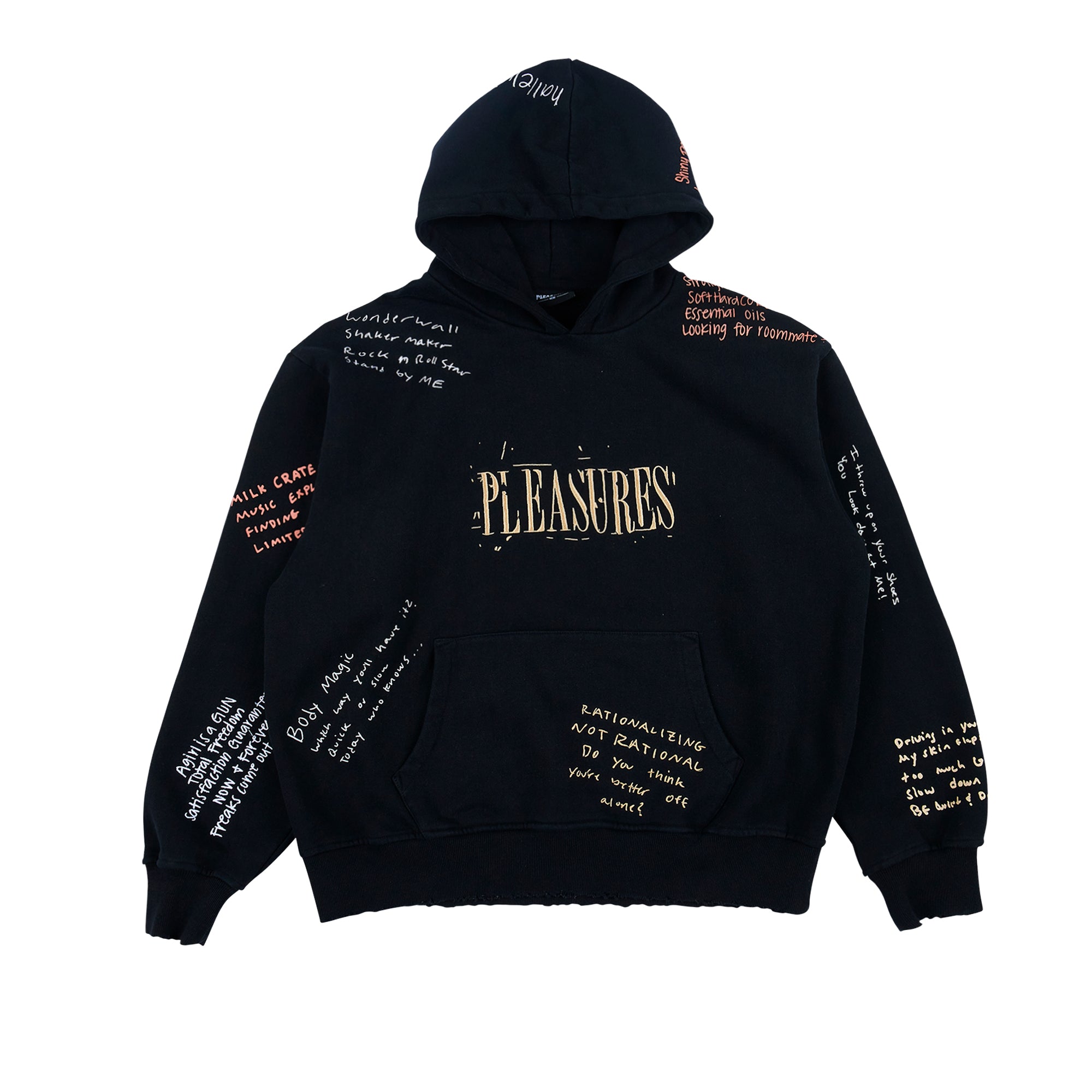 Pleasures Mens Remote Hoodie 'Black'