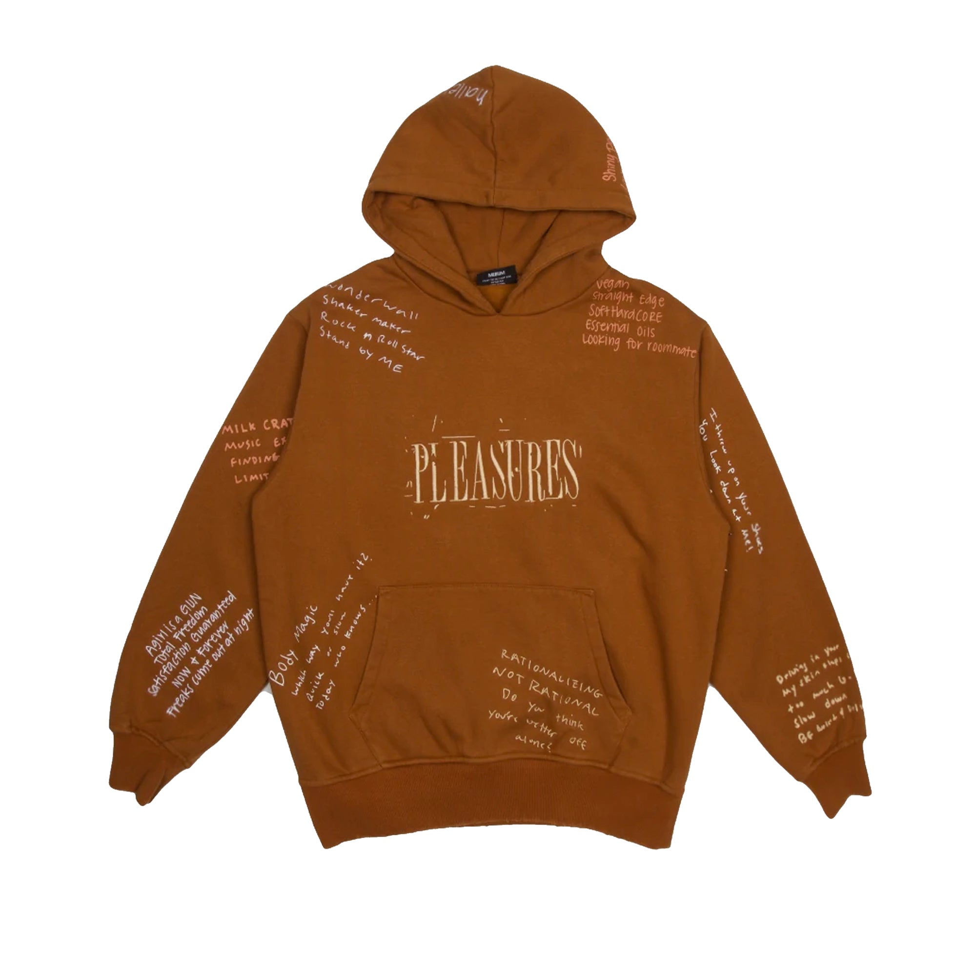 Pleasures Mens Remote Hoodie 'Brown'