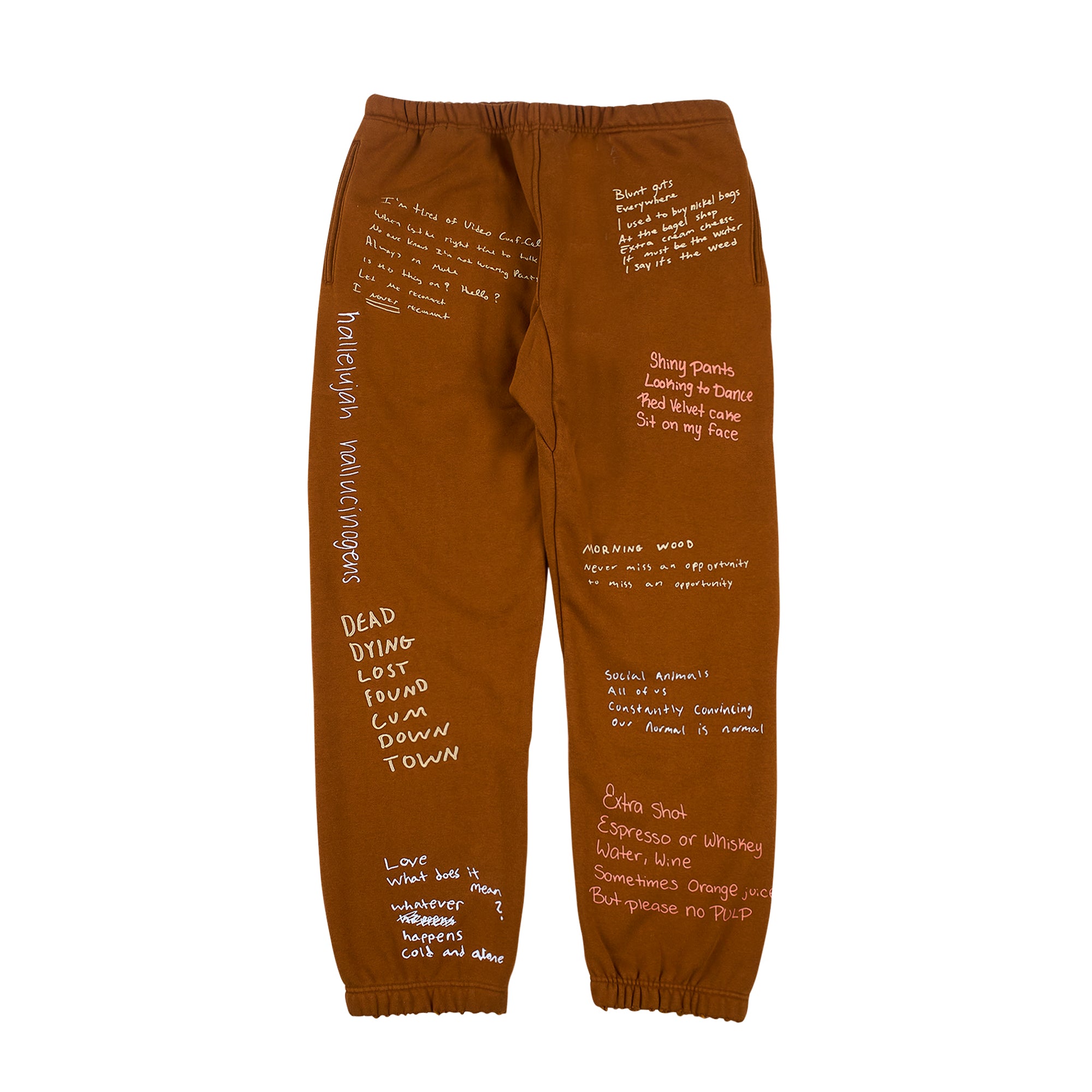 Pleasures Mens Remote Sweatpant 'Brown'