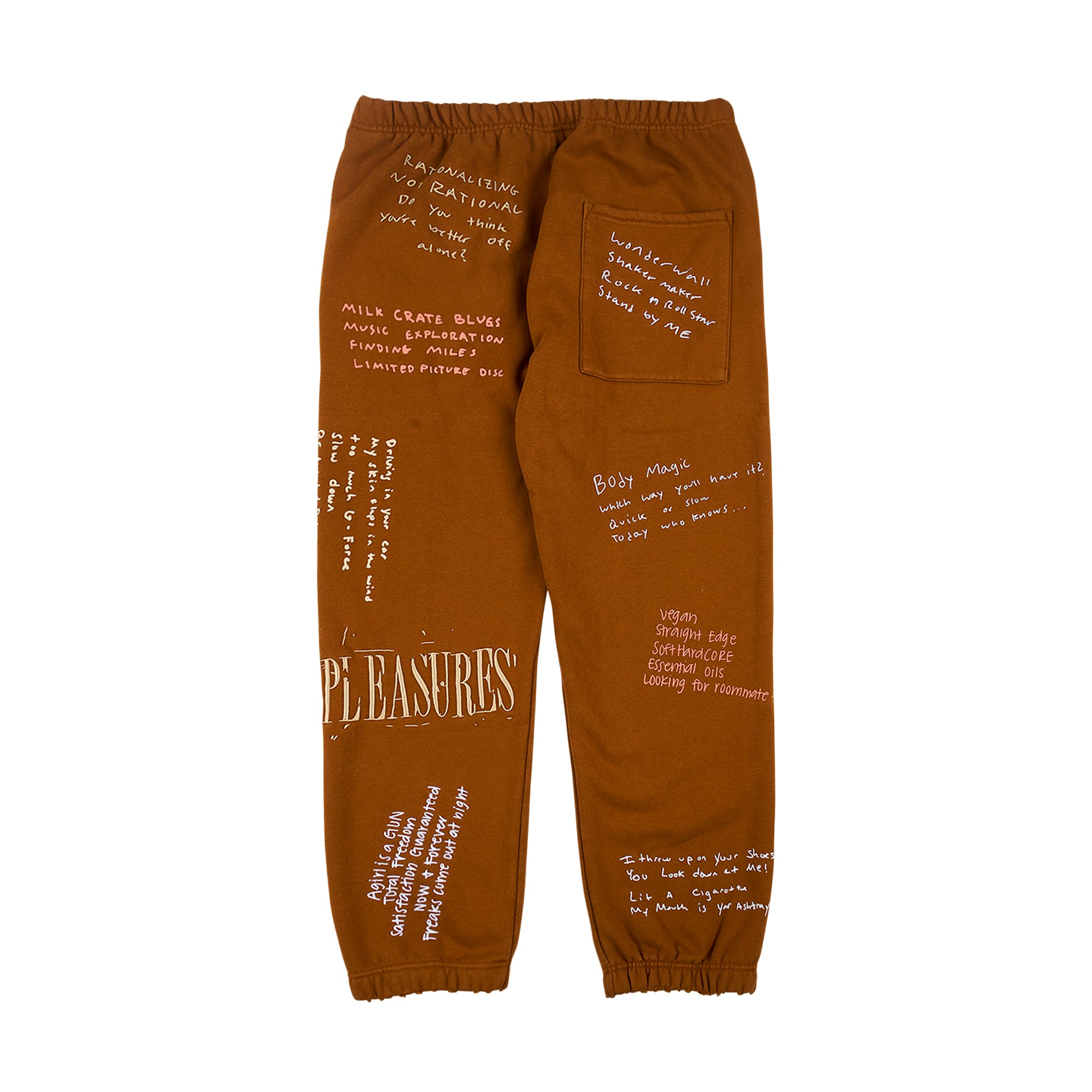 Pleasures Mens Remote Sweatpant 'Brown'