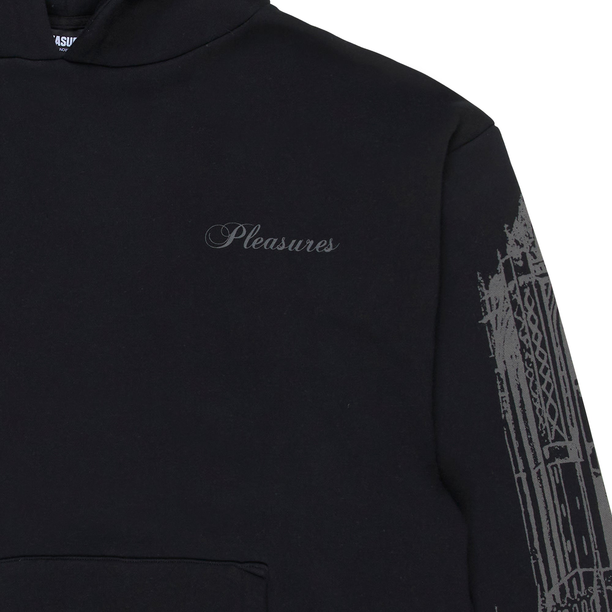 Pleasures Mens Warsaw Hoodie 'Black'