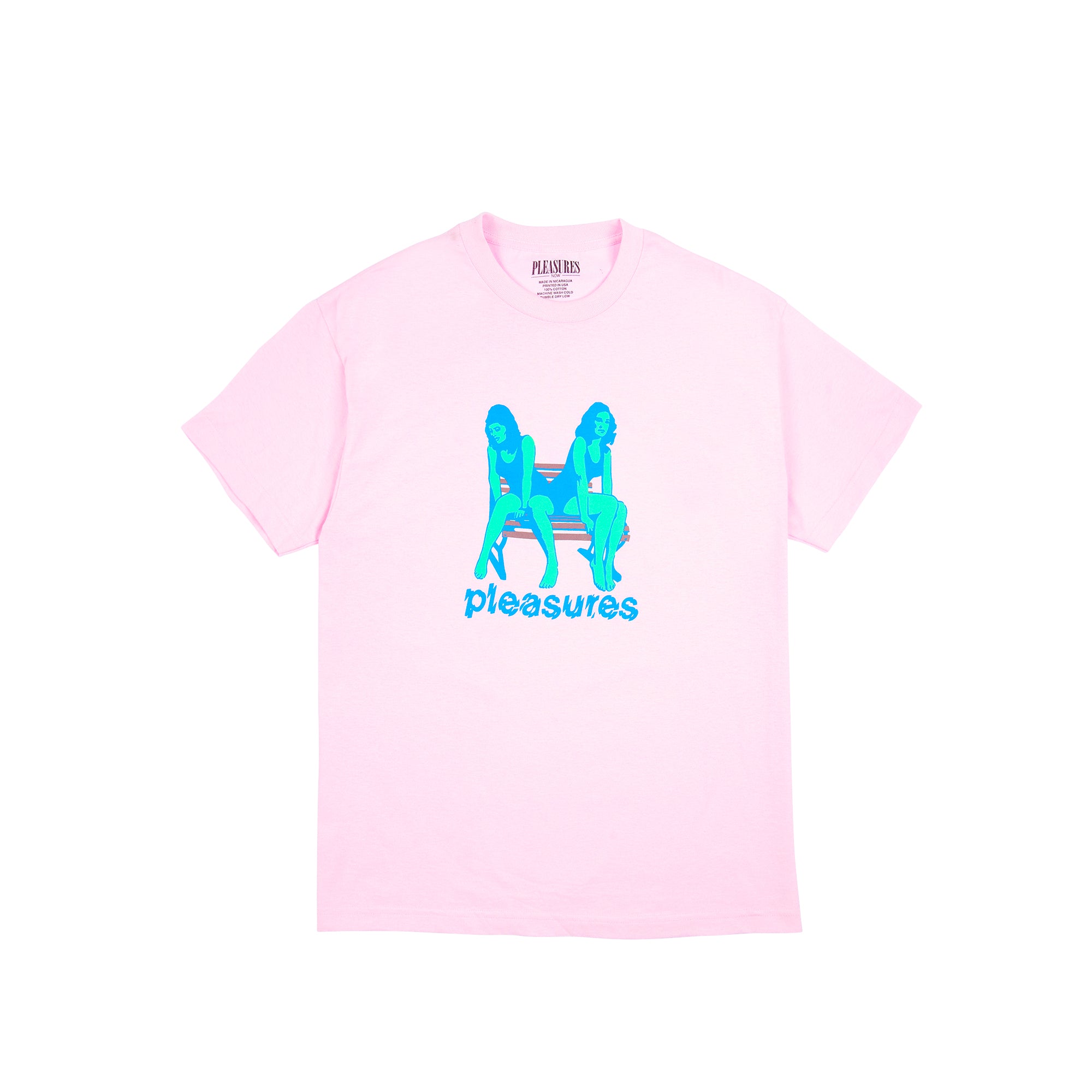 Pleasures Mens Bench T-Shirt 'Pink'