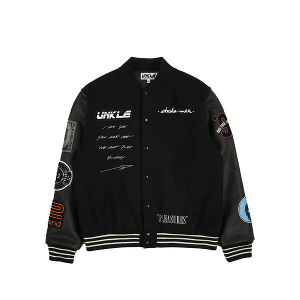 PLEASURES MO WAX スタジャン Pleasures x Mo'Wax Mens Varsity – Extra Butter