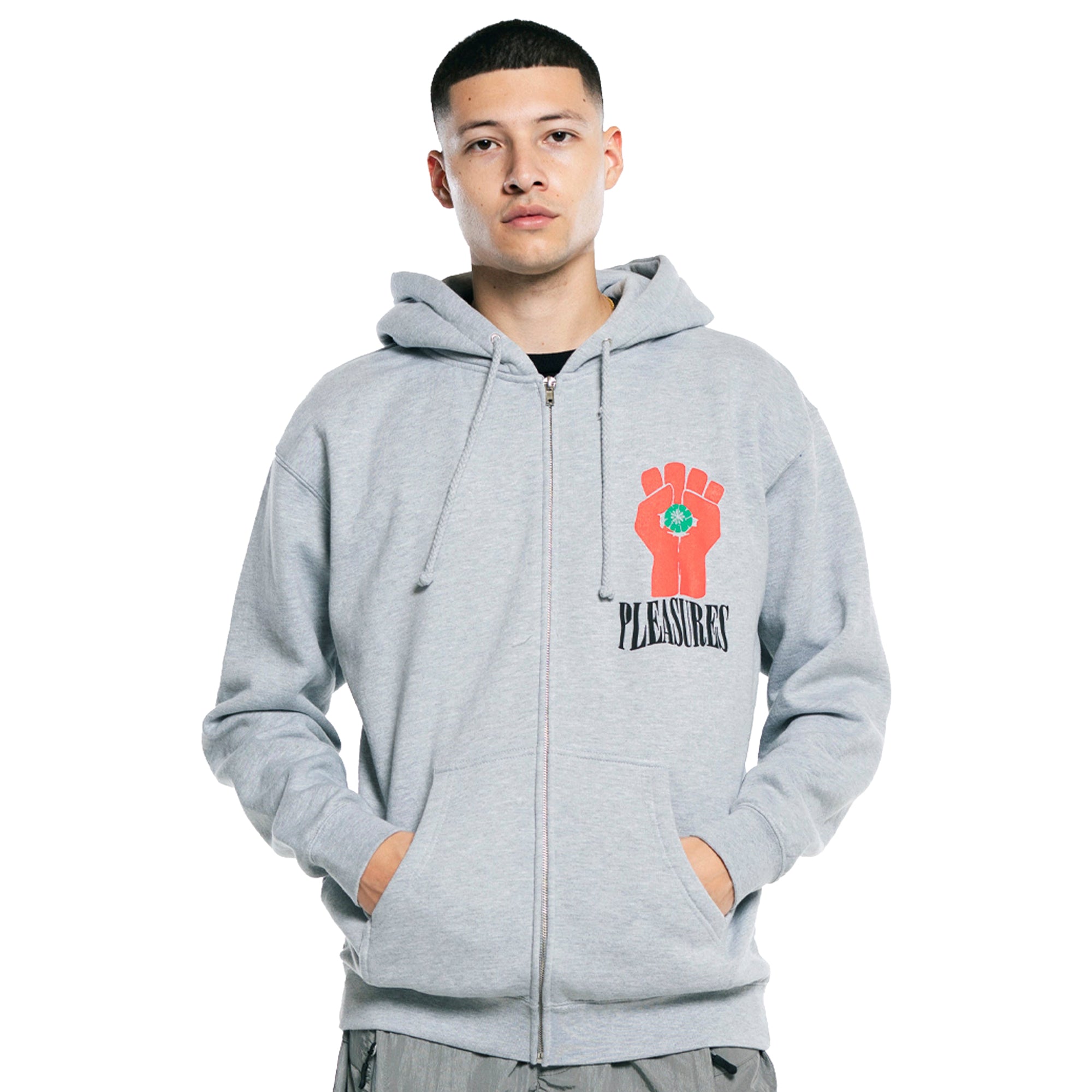 Pleasures Mens HST Zip Up Hoodie