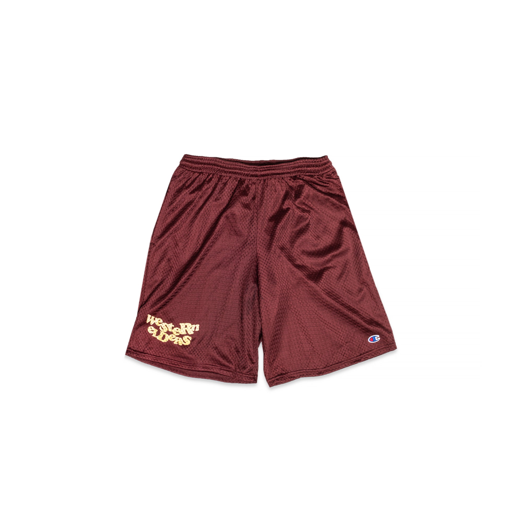 Western Elders Mens Playtime Mesh Shorts 'Maroon'