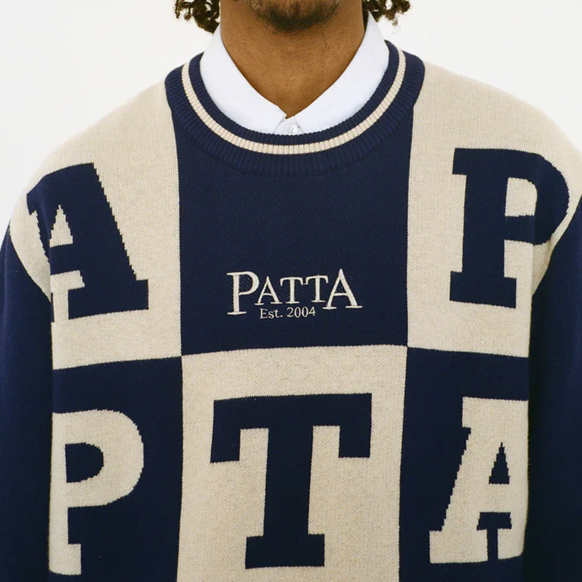 Patta Mens Alphabet Knitted Sweater