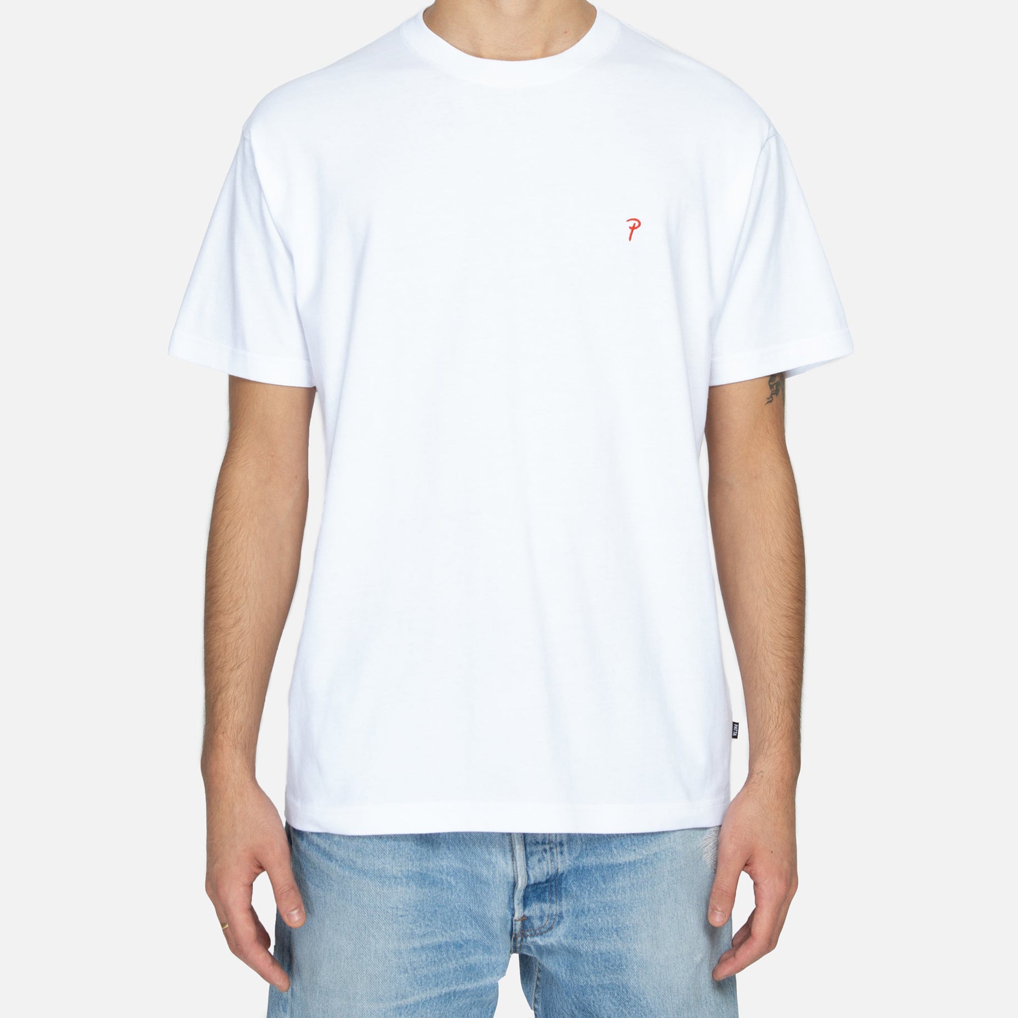 Patta Mens Basic Script P T-Shirt 'White'