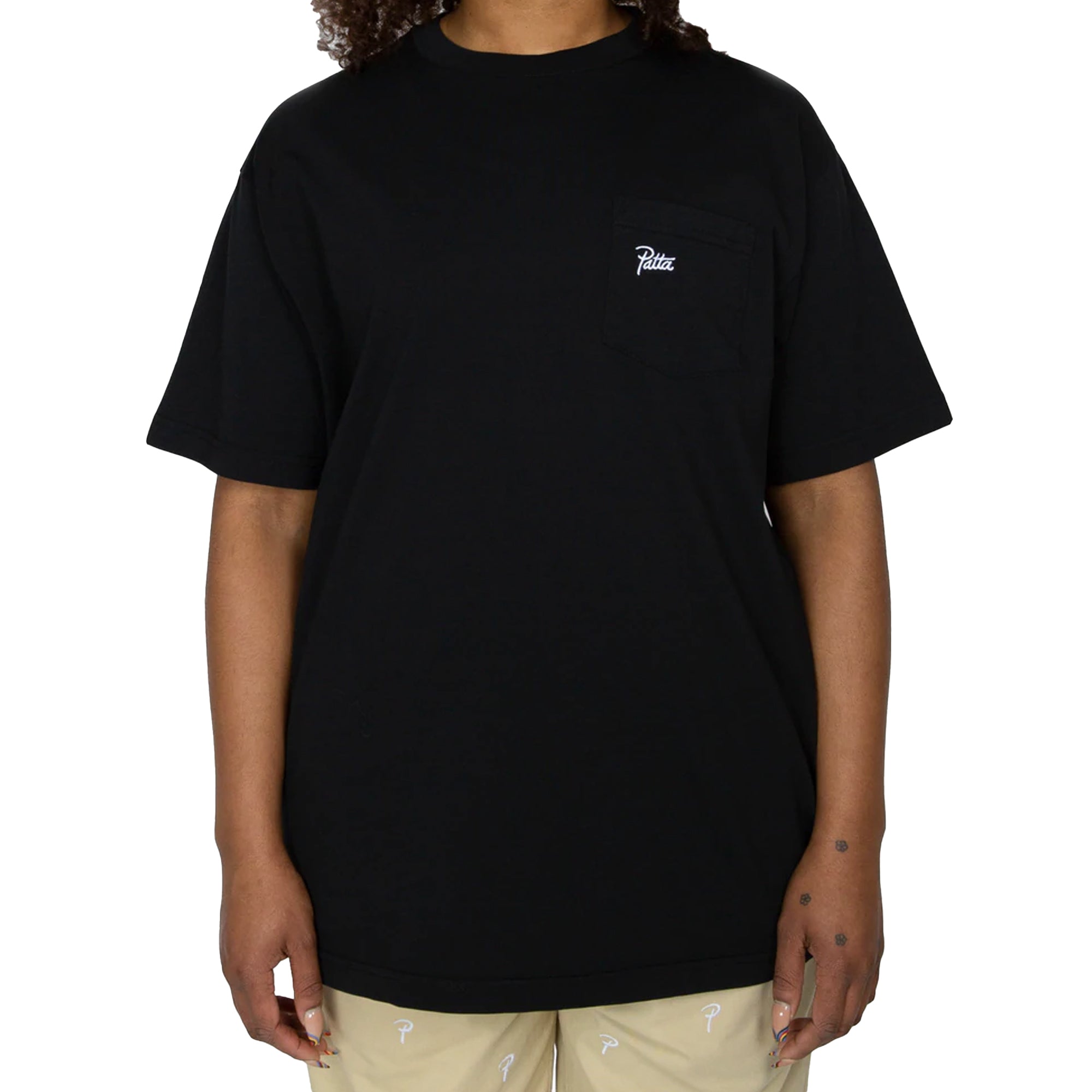 Patta Mens Basic Washed Pocket T-Shirt 'Black'