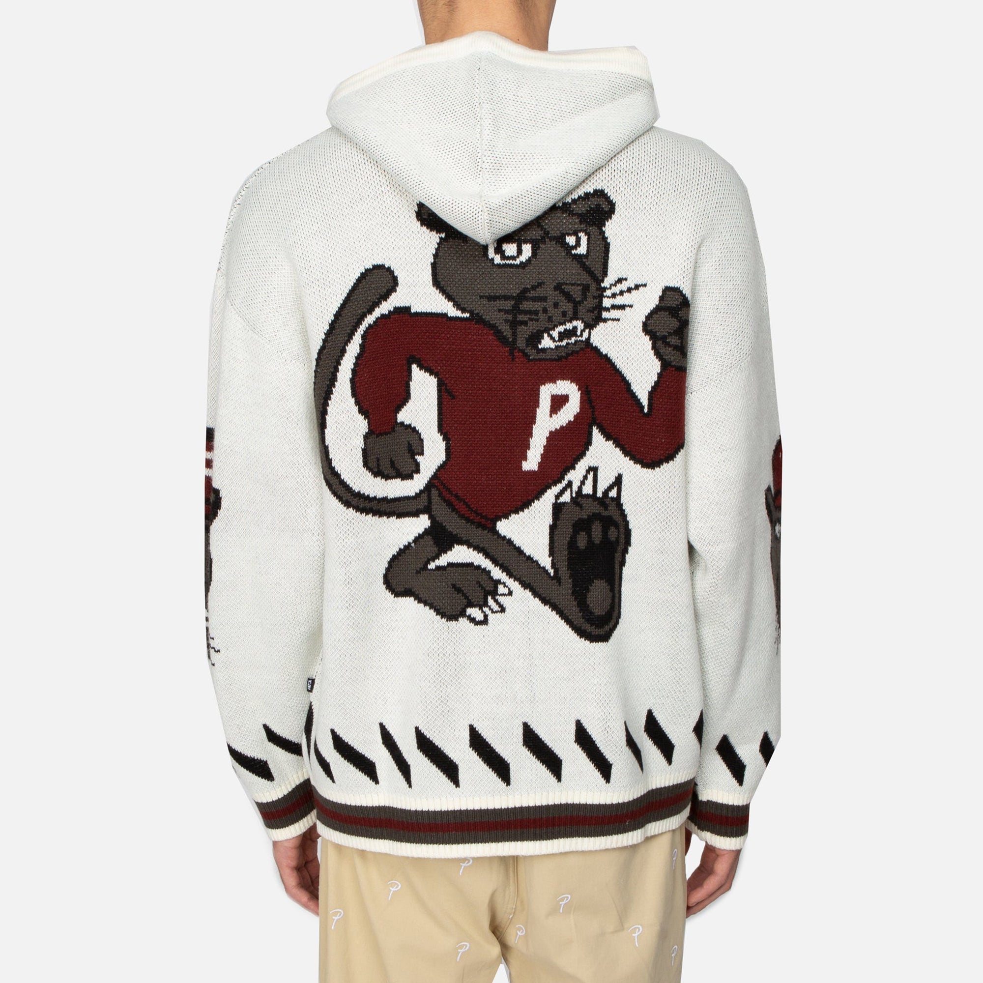 Patta Mens Cartoon Knitted Jacket 'Whitecap Gray'