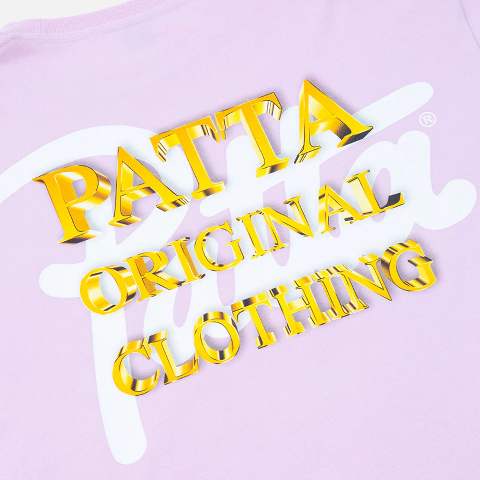 Patta Mens Gold Logo T-Shirt 'Orchid Bouquet'