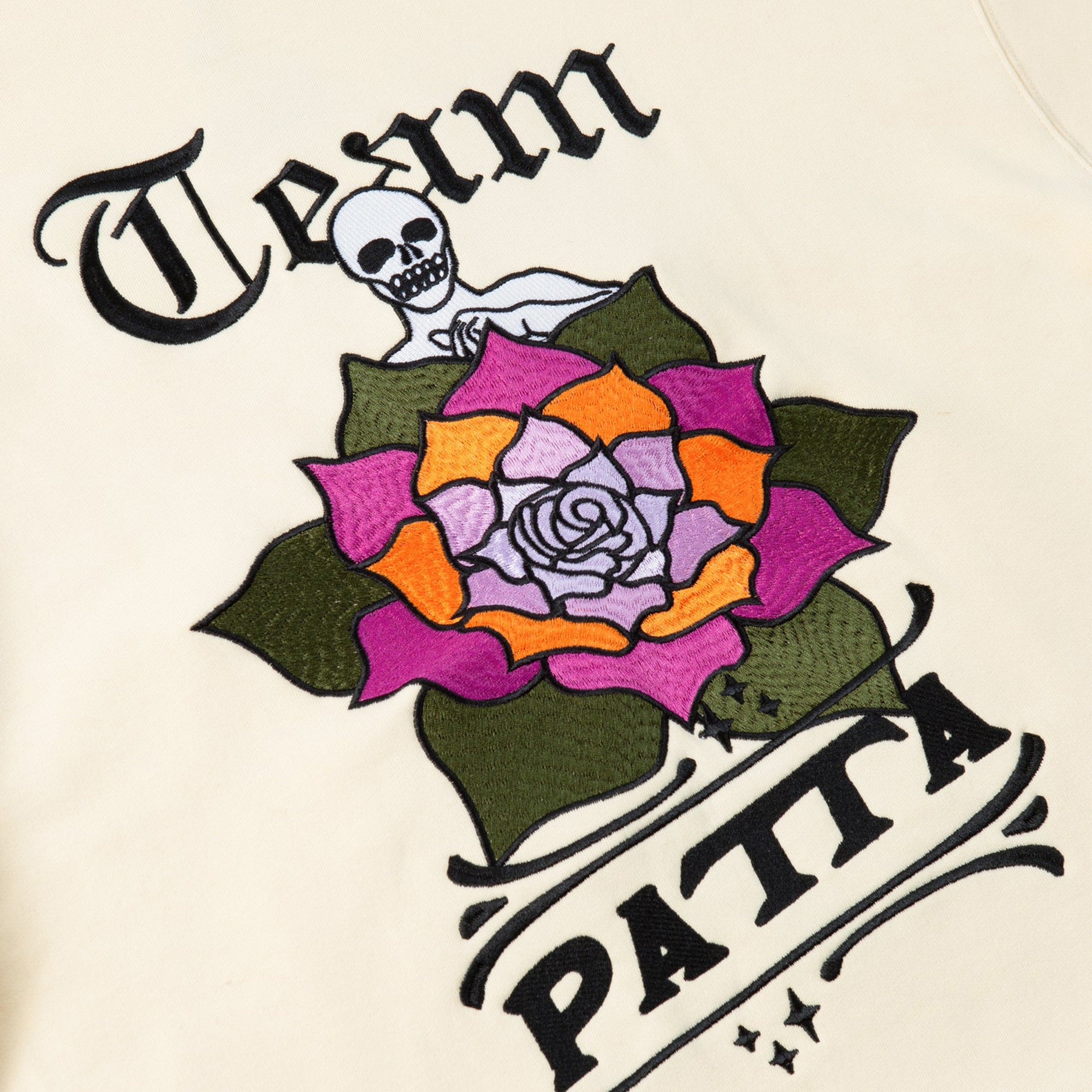 Patta Mens La Flor Hooded Sweater 'Vanilla Custard'