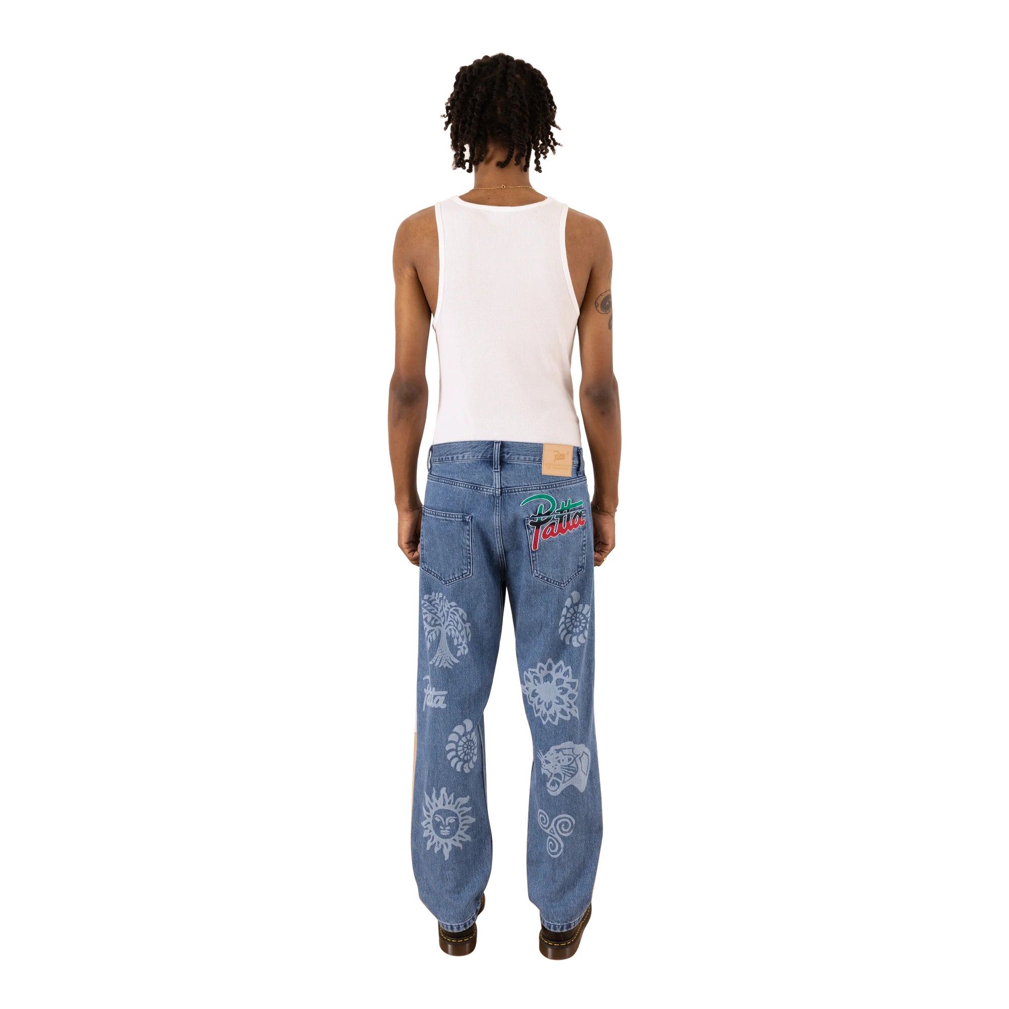 Patta Mens Hope Love Peace Denim Pants