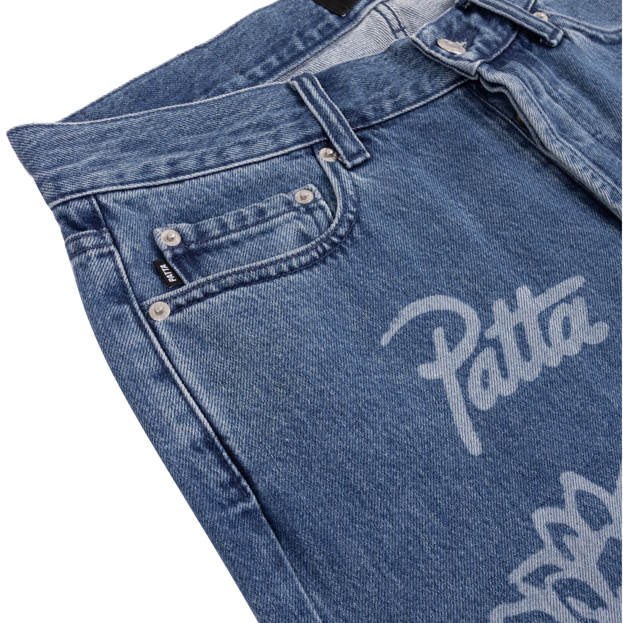 Patta Mens Hope Love Peace Denim Pants