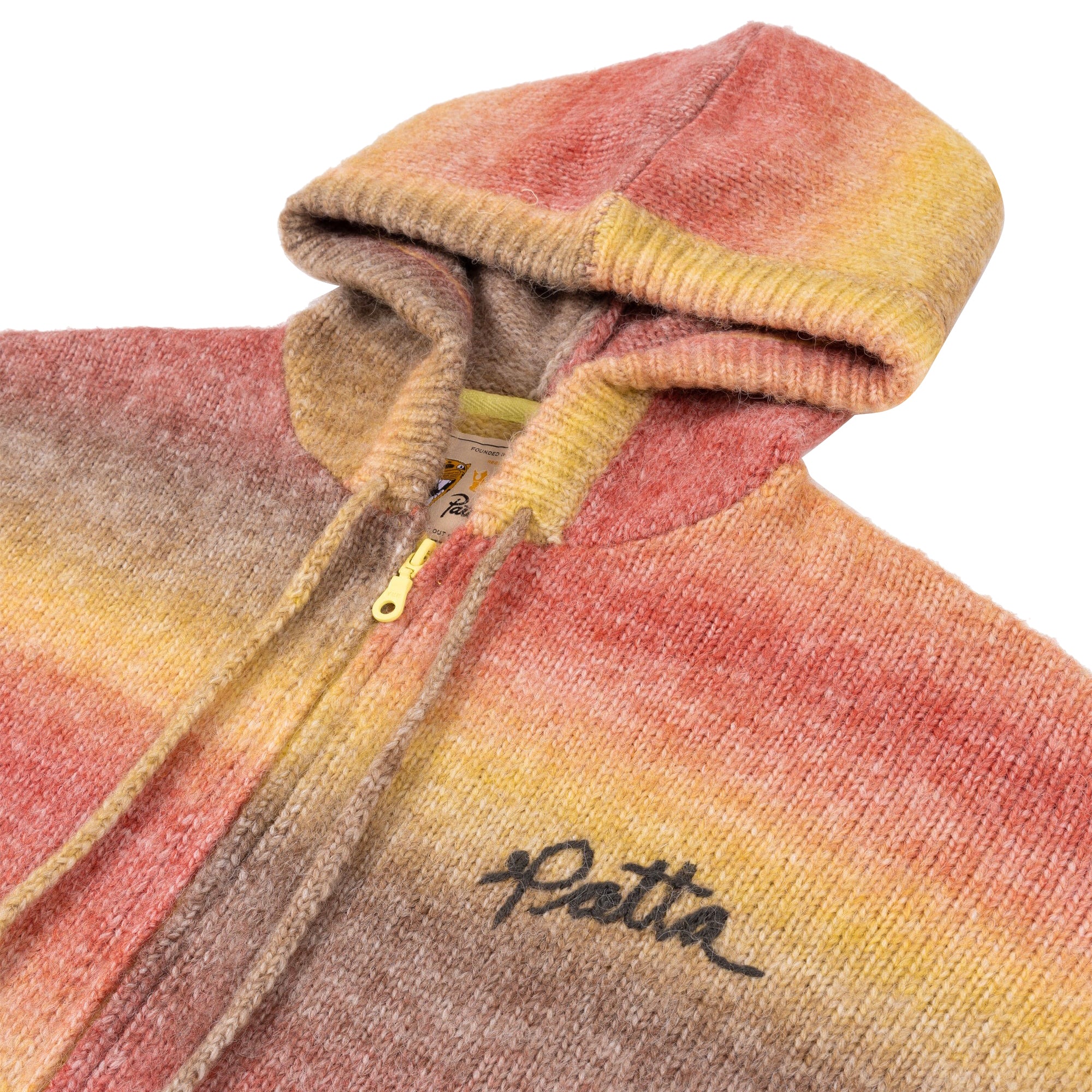 Patta Mens Rainbow Knitted Hooded Sweater