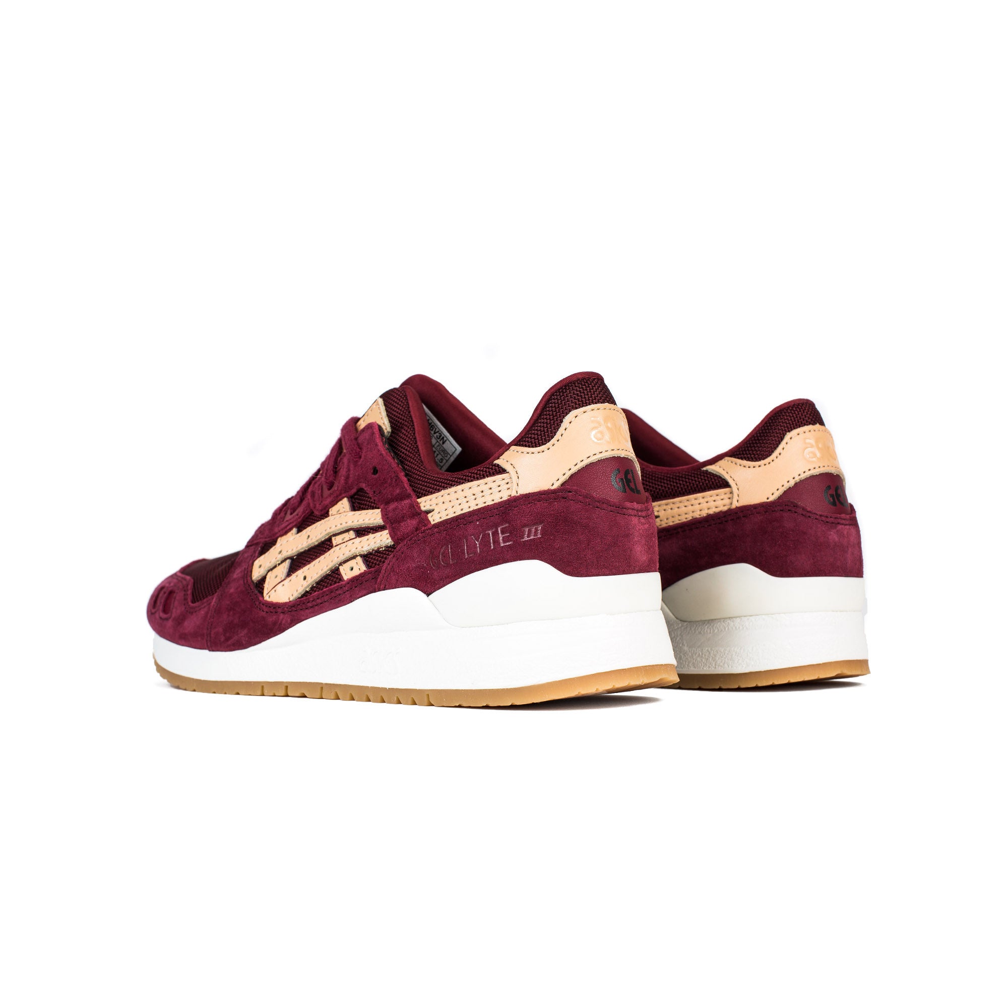 asics, gel lyte 3, gel-lyte III, veg tan, veg, tan, h6v3n-2671, burgundy, tan