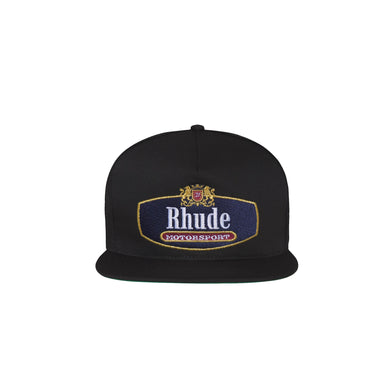 Rhude Mens Racing Crest Hat 'Black'