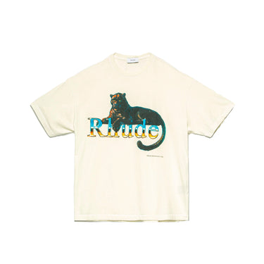 Rhude Mens Leopard Tee 'Creme'