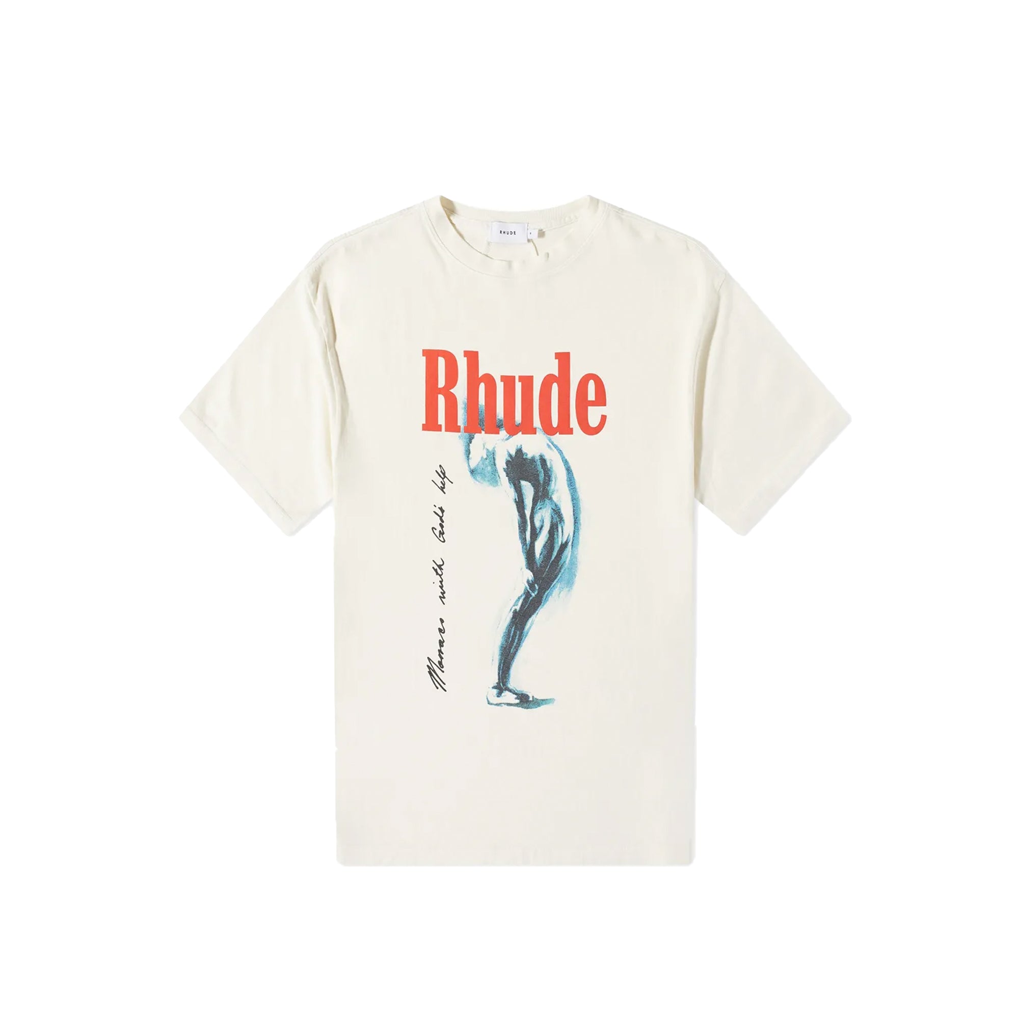 Rhude Mens God Help Me Tee 'White'