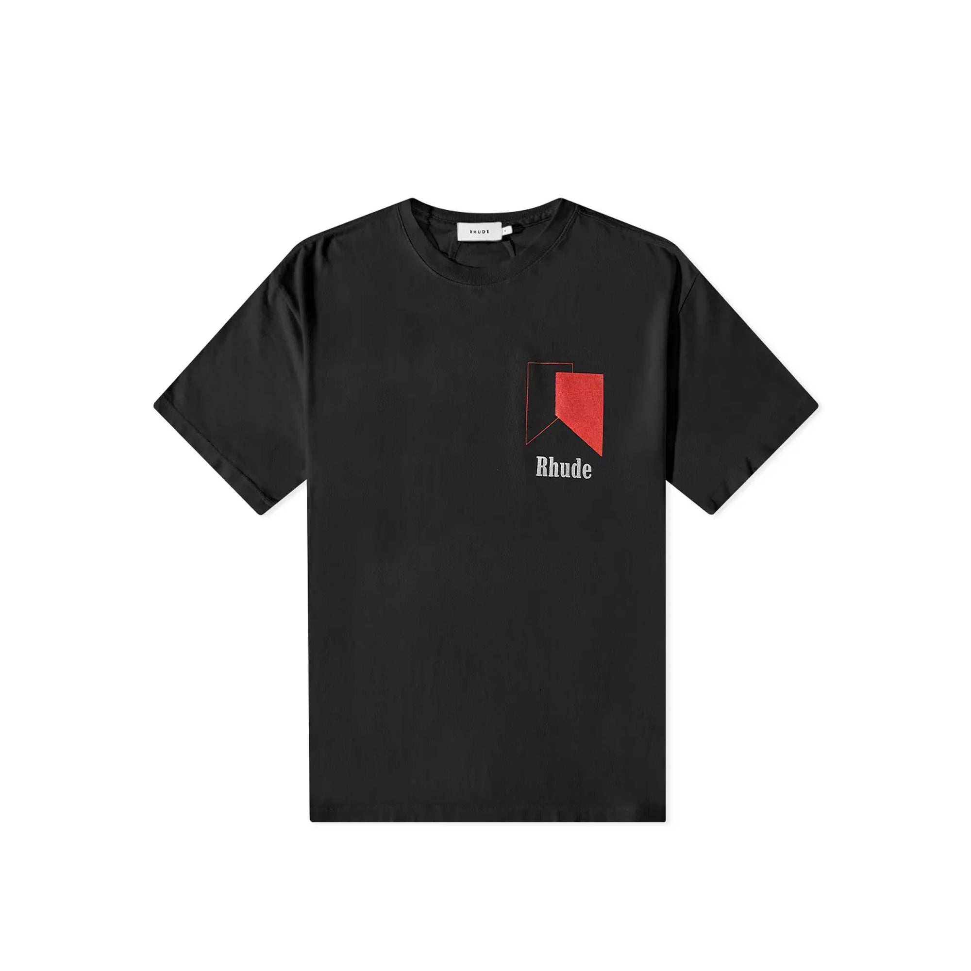 Rhude Mens Track Logo Tee 'Black'