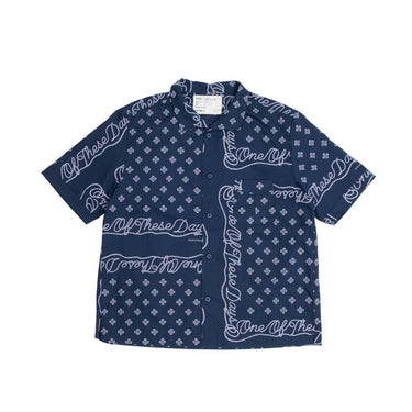 One of These Days Mens Bandana Button Up Shirt